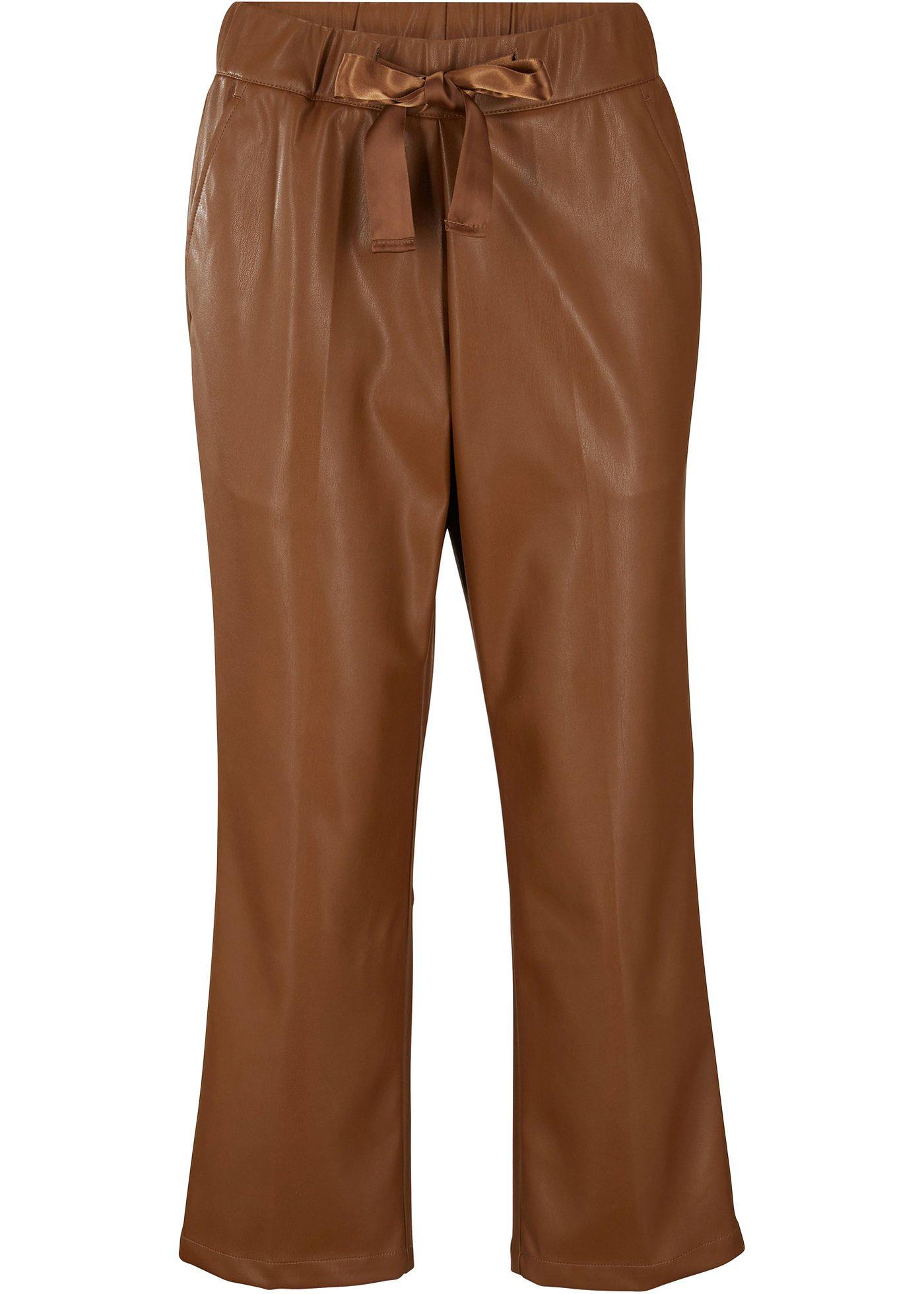 Jupe-culotte en synthétique imitation cuir