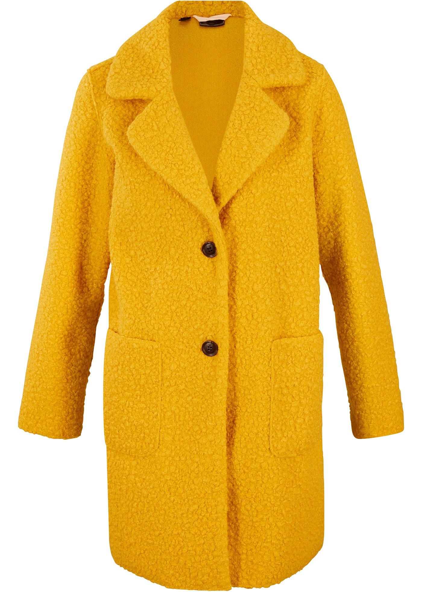 Manteau court en maille bouclette