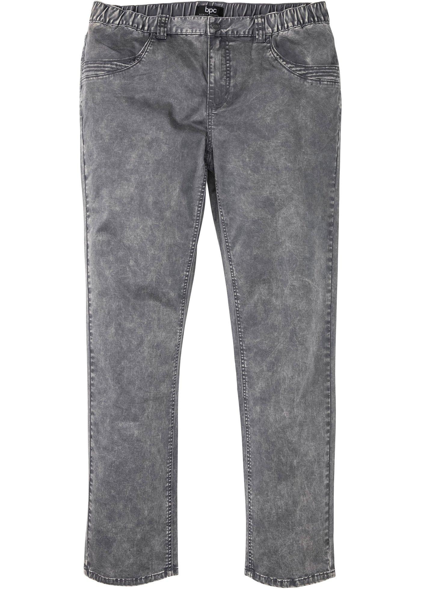 Pantalon extensible Regular Fit aspect délavé, Straight