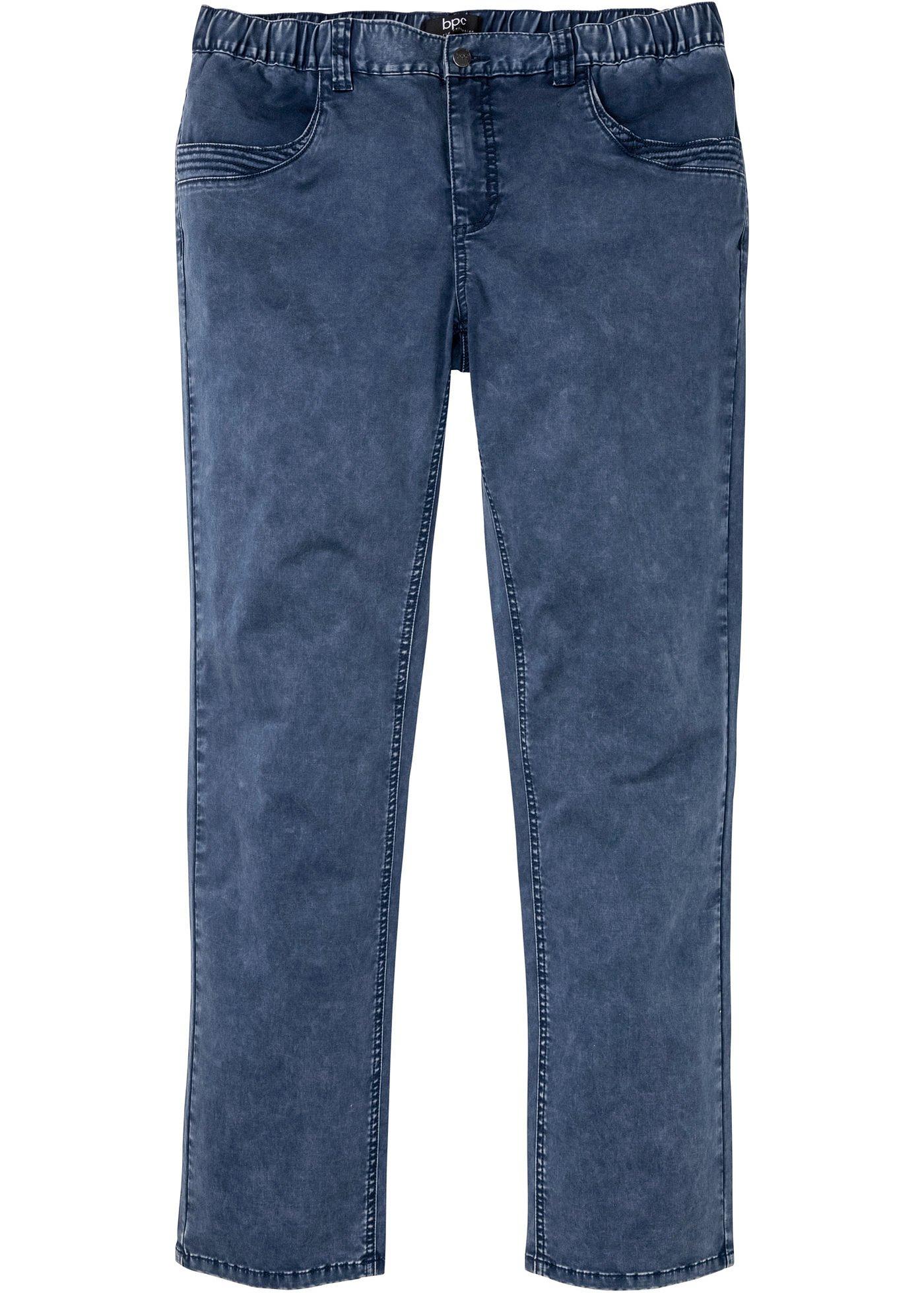 Pantalon extensible Regular Fit aspect délavé, Straight