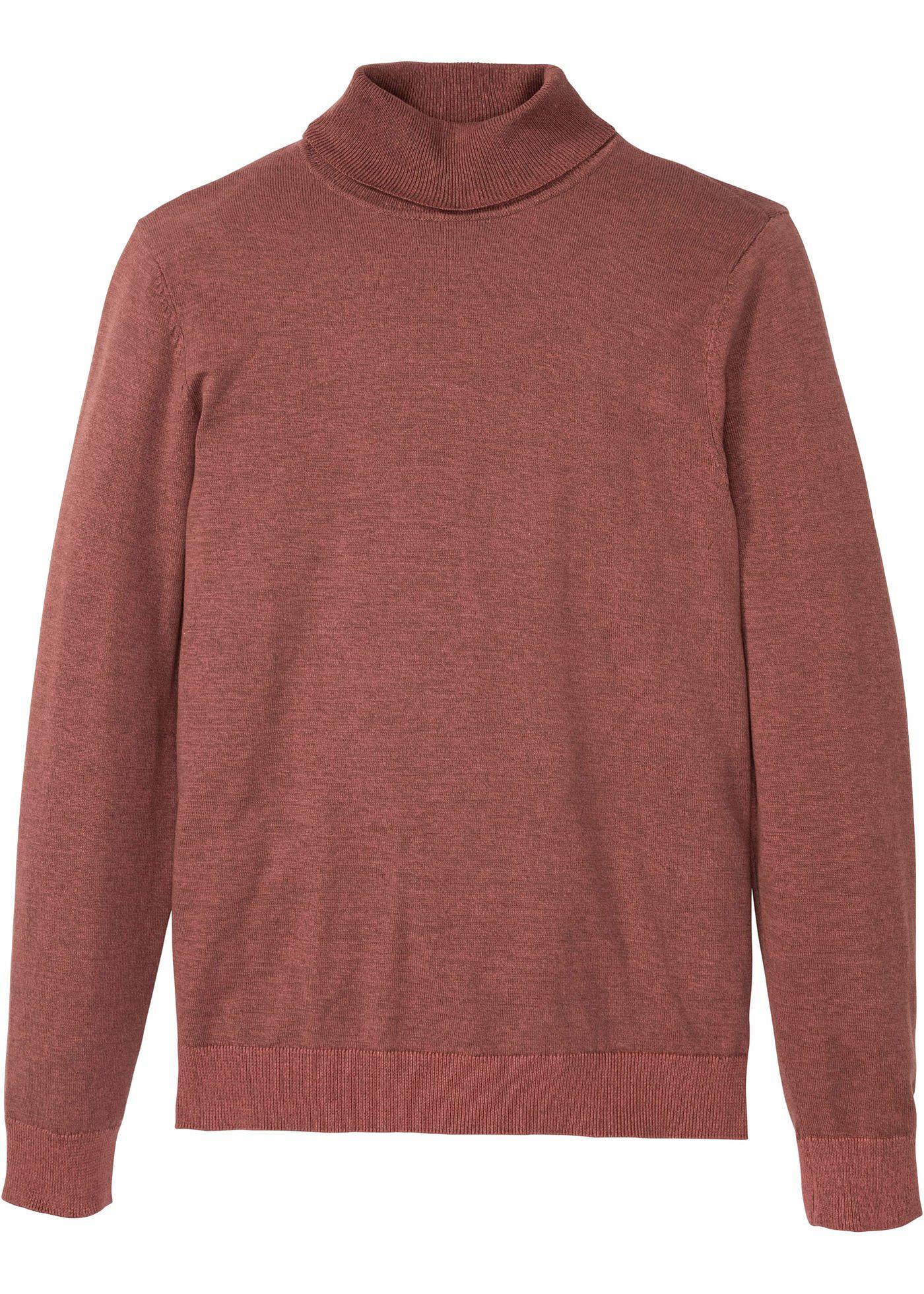 Pull col roulé en fine maille, Slim Fit