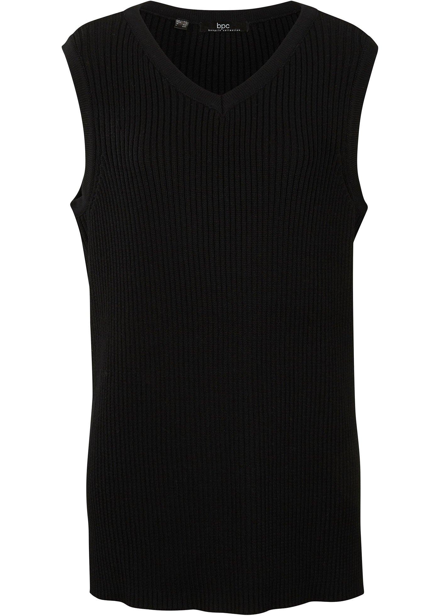 Pull sans manches style court-long