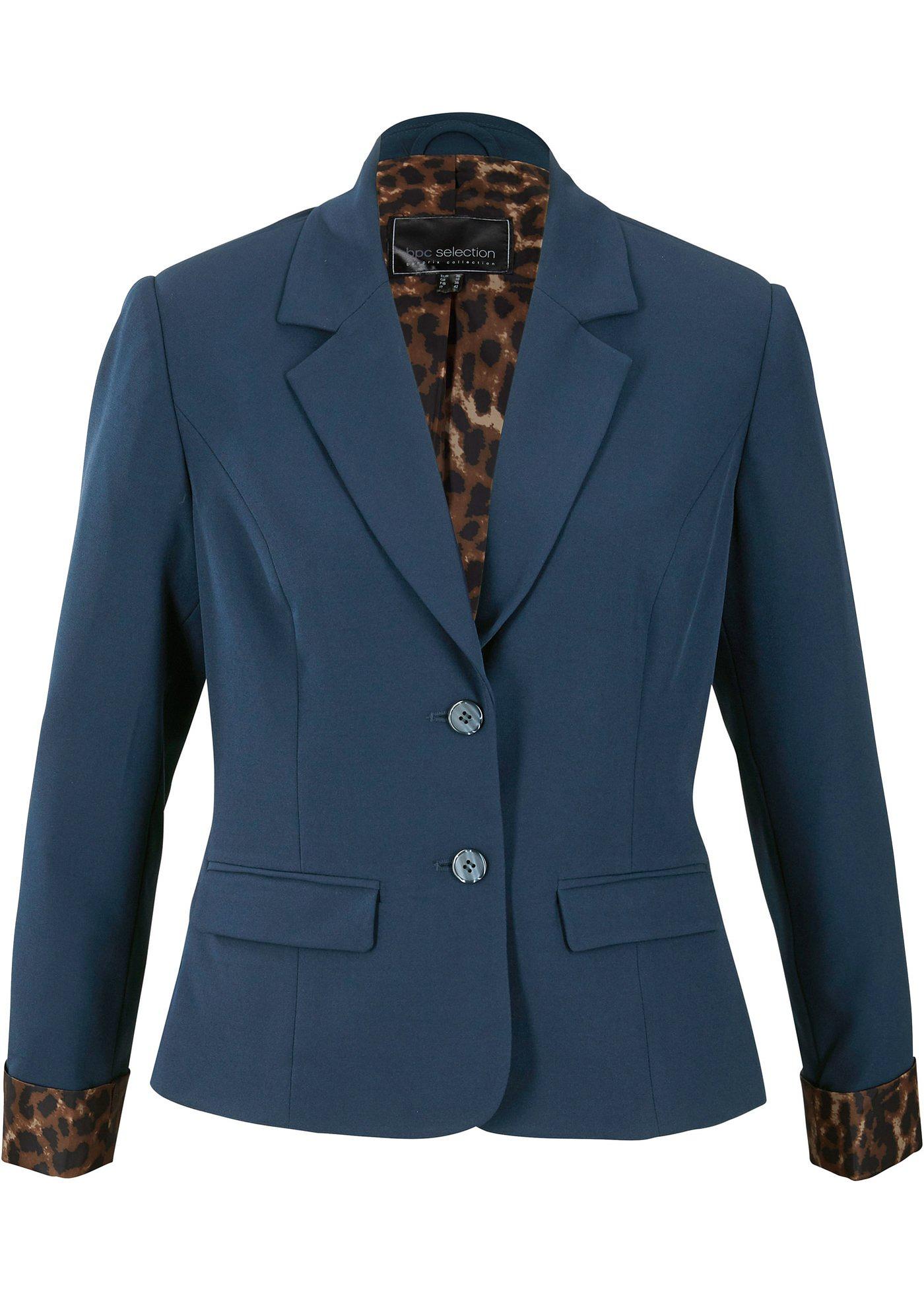 Blazer à doublure léopard
