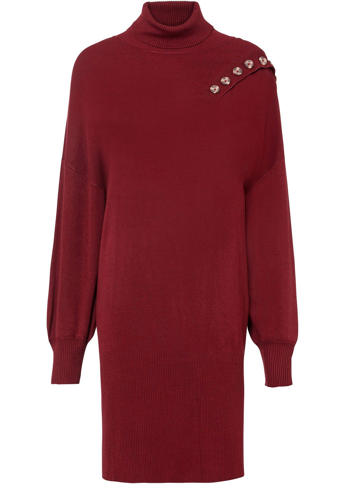 Robe en maille avec viscose durable et boutons