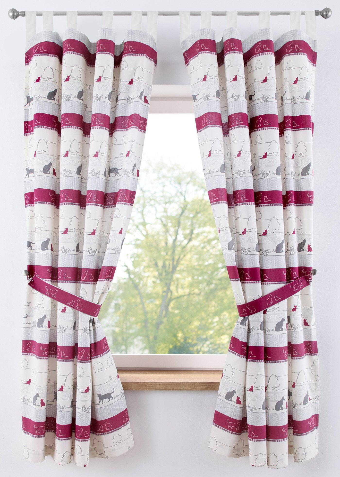 Panneau avec chats embrasse incluse (1 pce.)