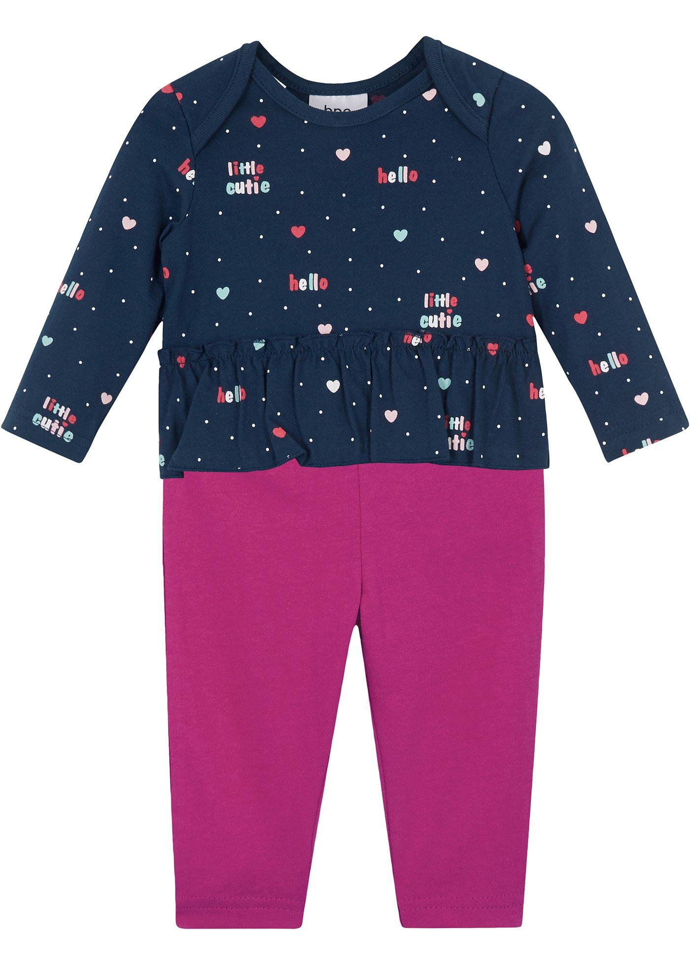 Body bébé manches longues et legging (Ens. 2 pces.) en coton bio