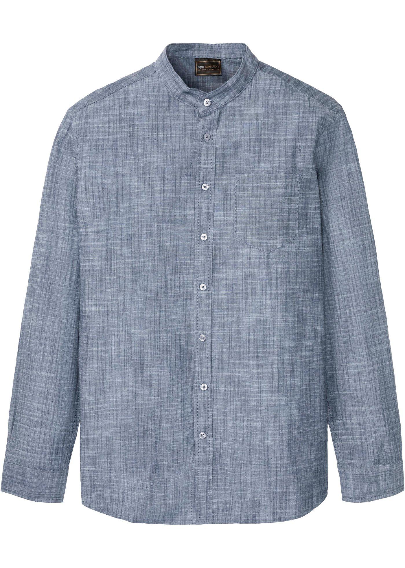 Chemise manches longues à col haut