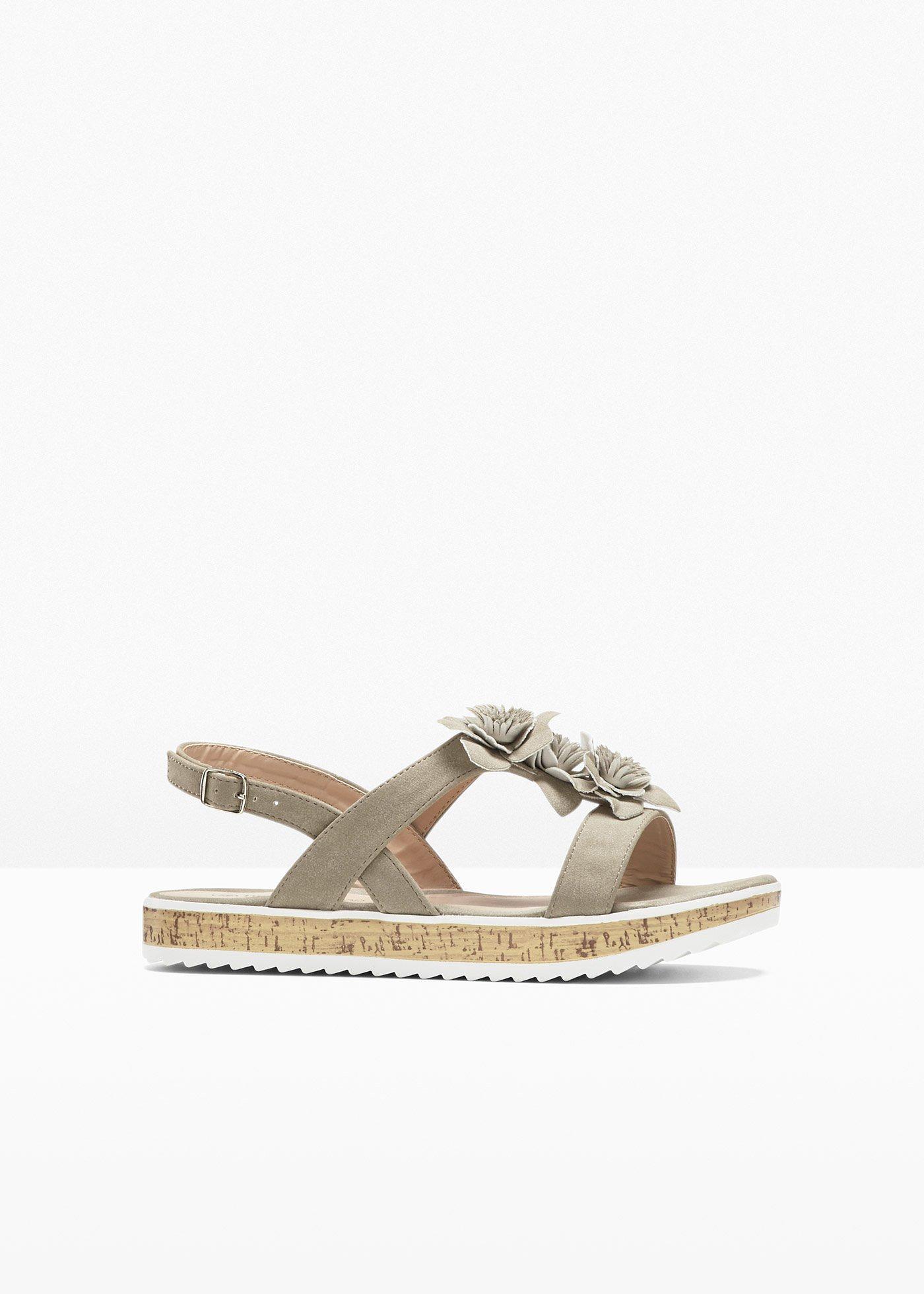 Sandales fantaisie avec fleurs décoratives