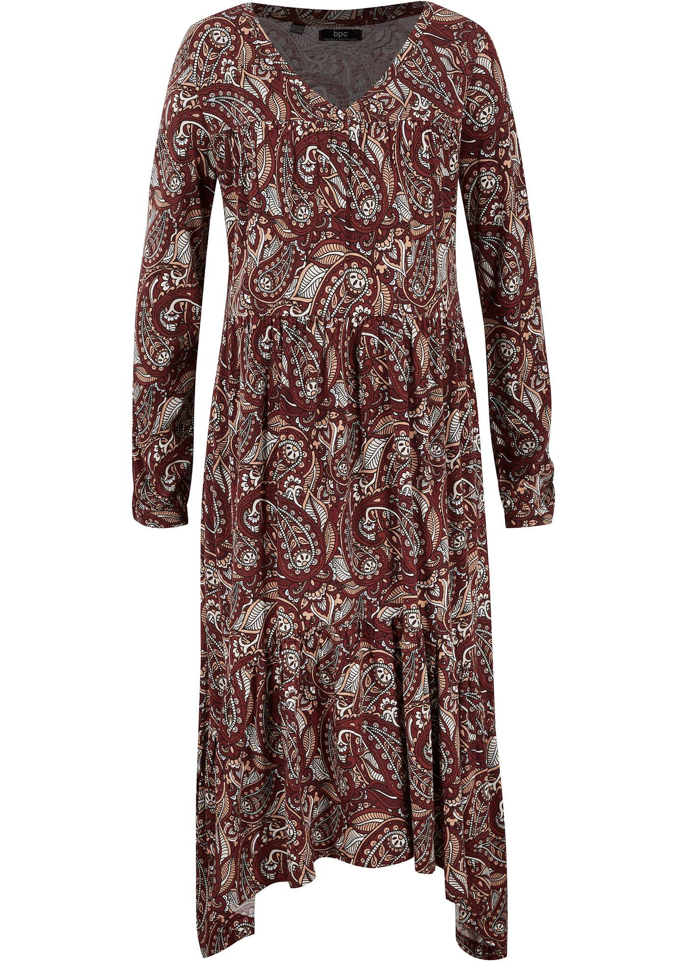 Robe en jersey imprimée avec base à pans