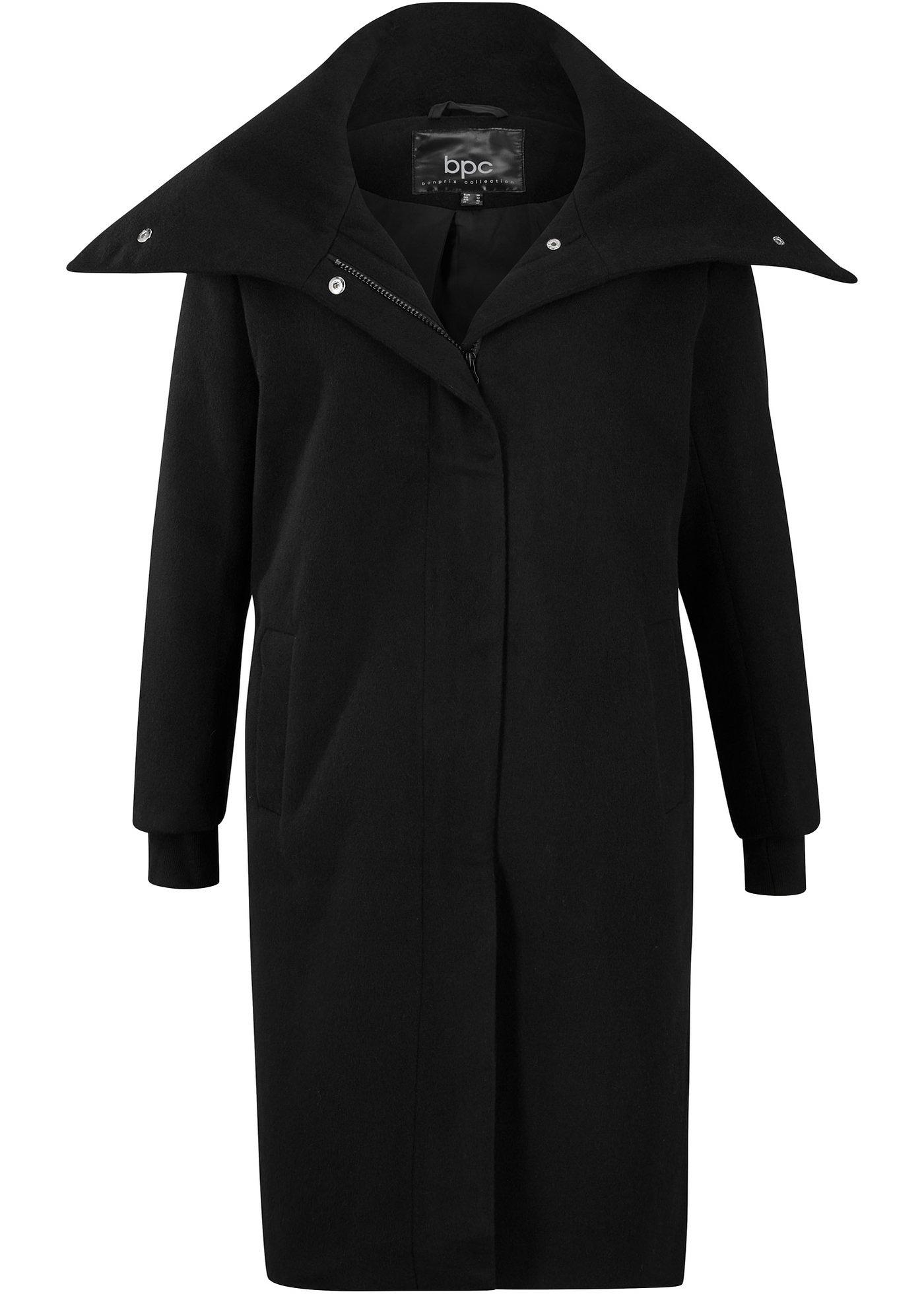 Manteau court avec grand col