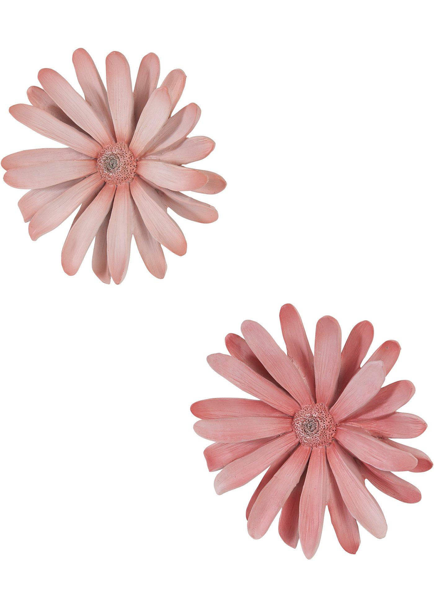 Décoration murale en forme de fleur (lot de 2)