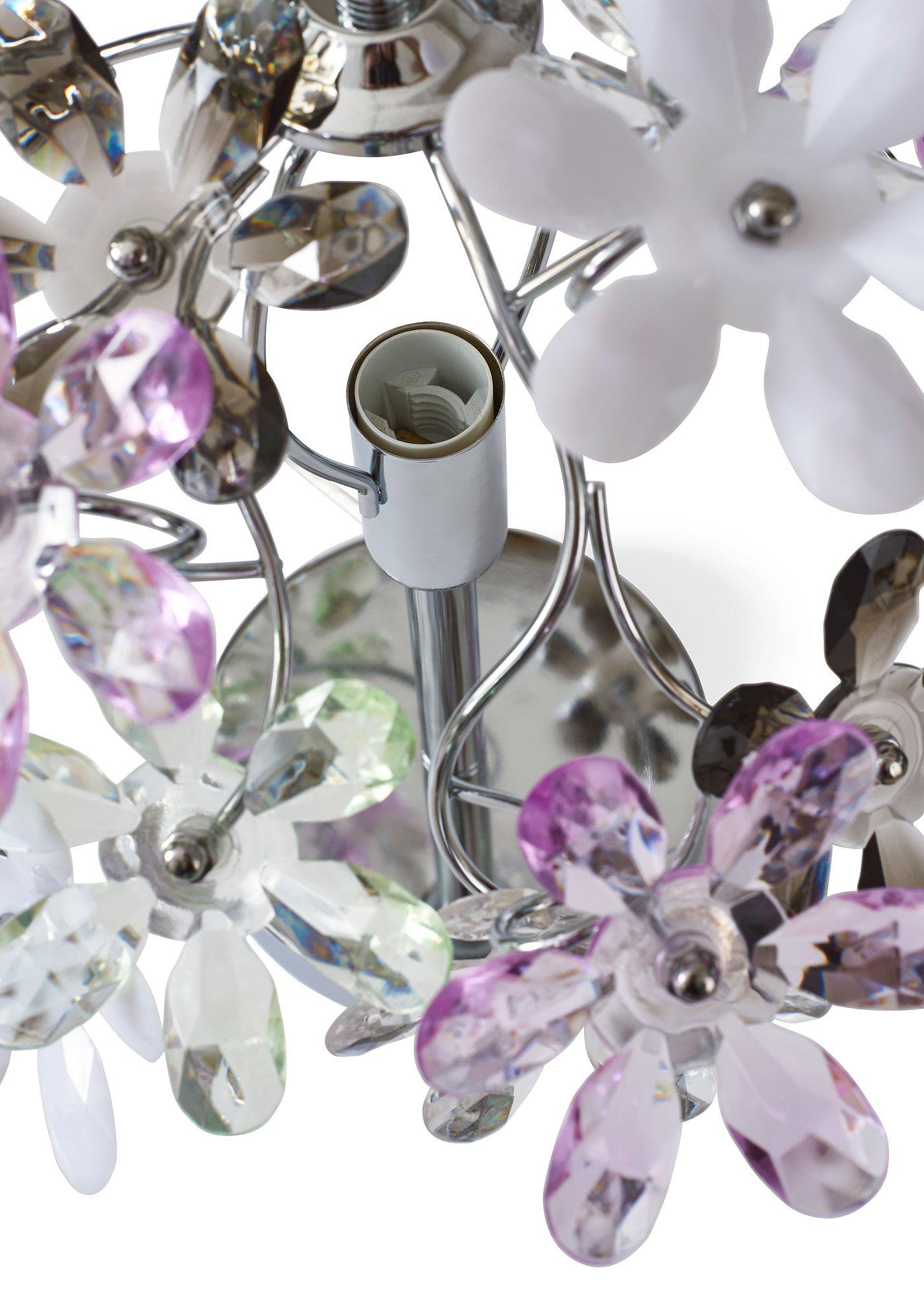 Lampe de table à motif de fleurs