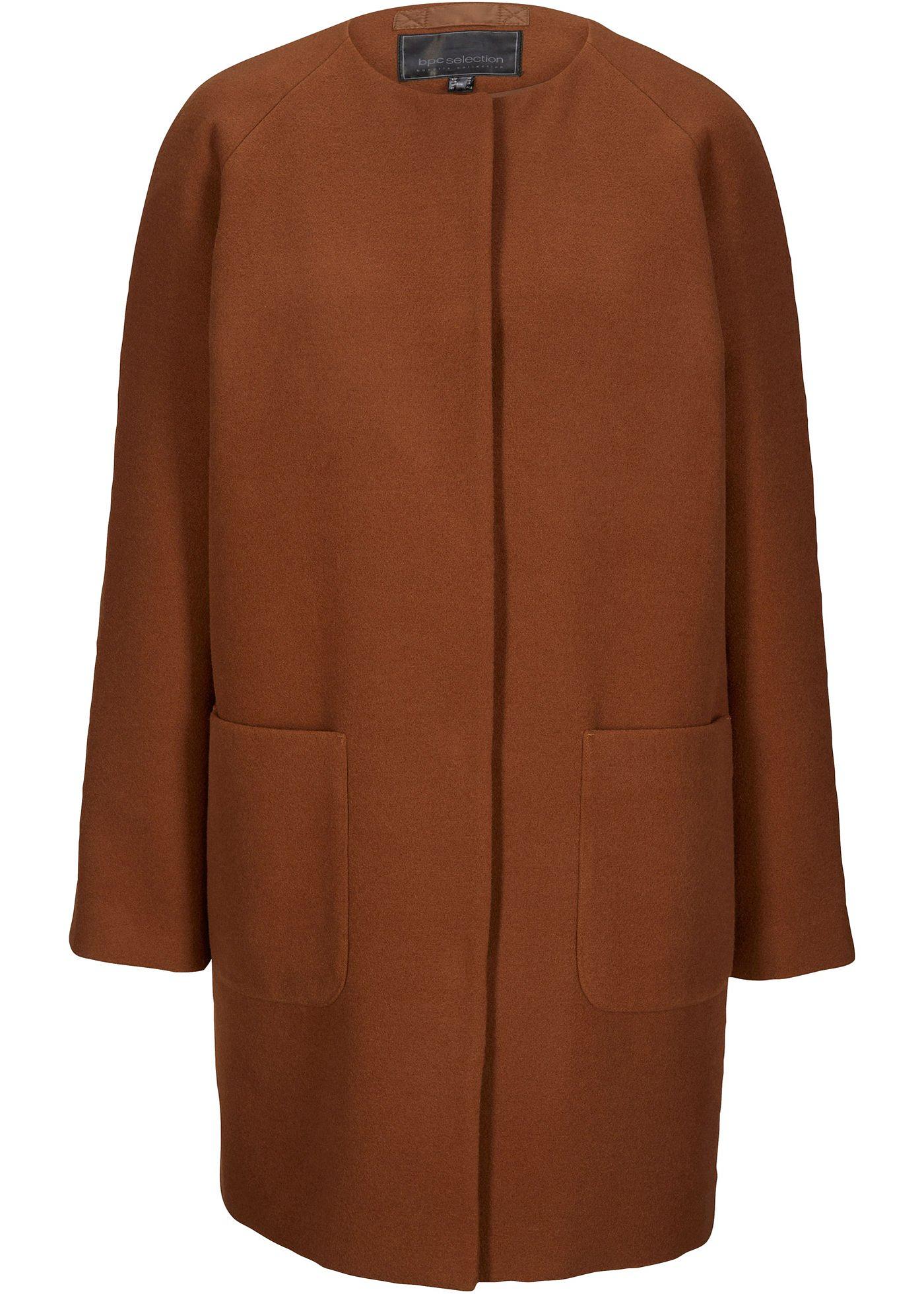 Manteau court aspect laine