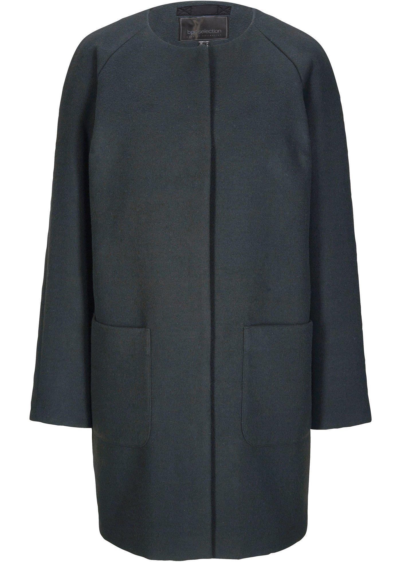 Manteau court aspect laine