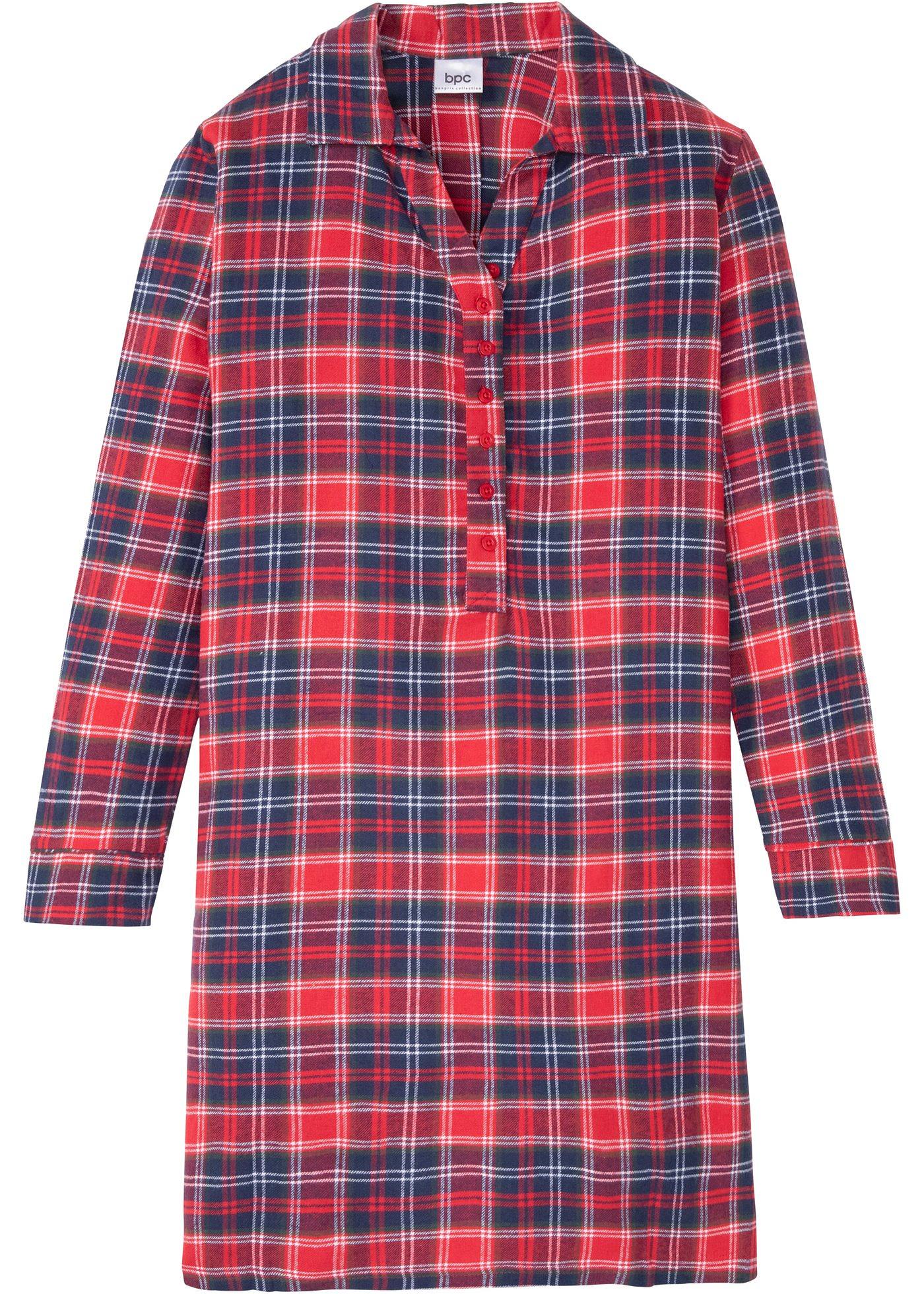 Chemise de nuit tissée en flanelle