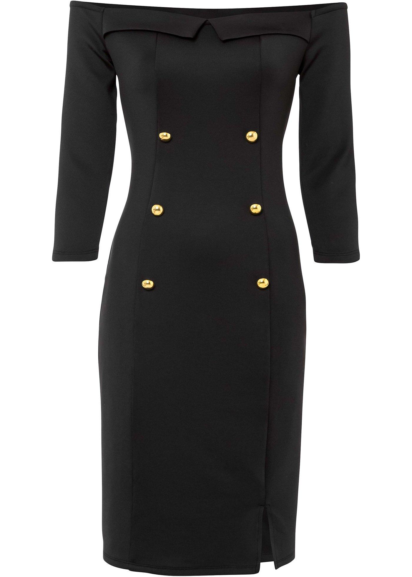 Robe fourreau à boutons