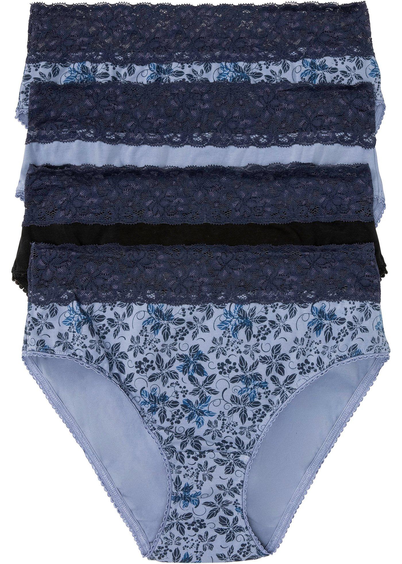 Lot de 4 maxi slips avec dentelle