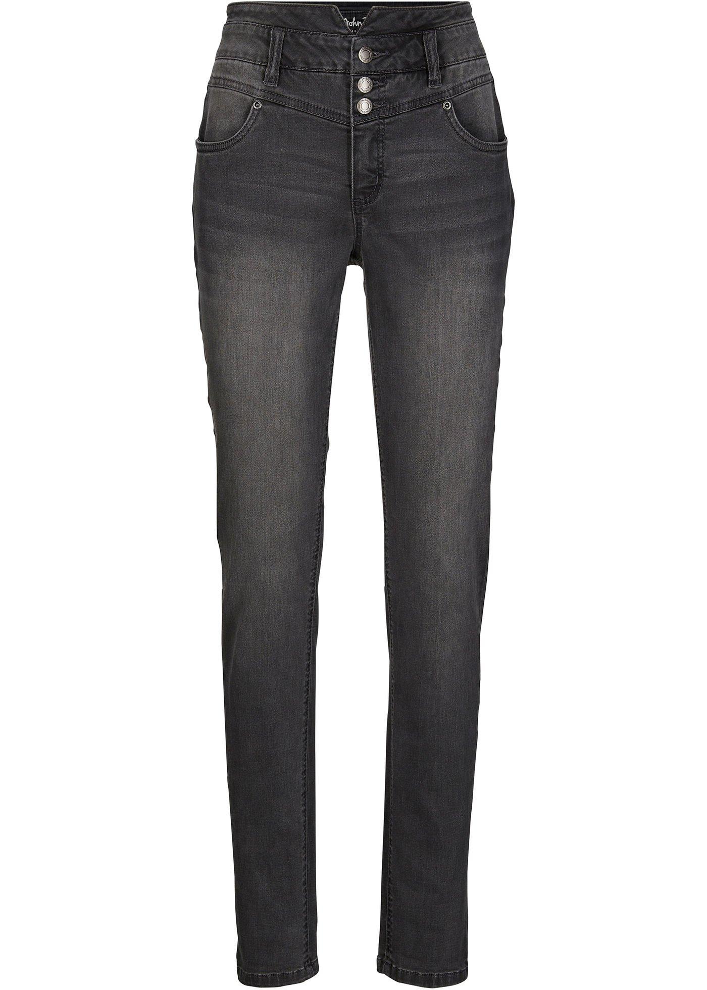 Jean sculptant super stretch, Slim Fit, taille haute