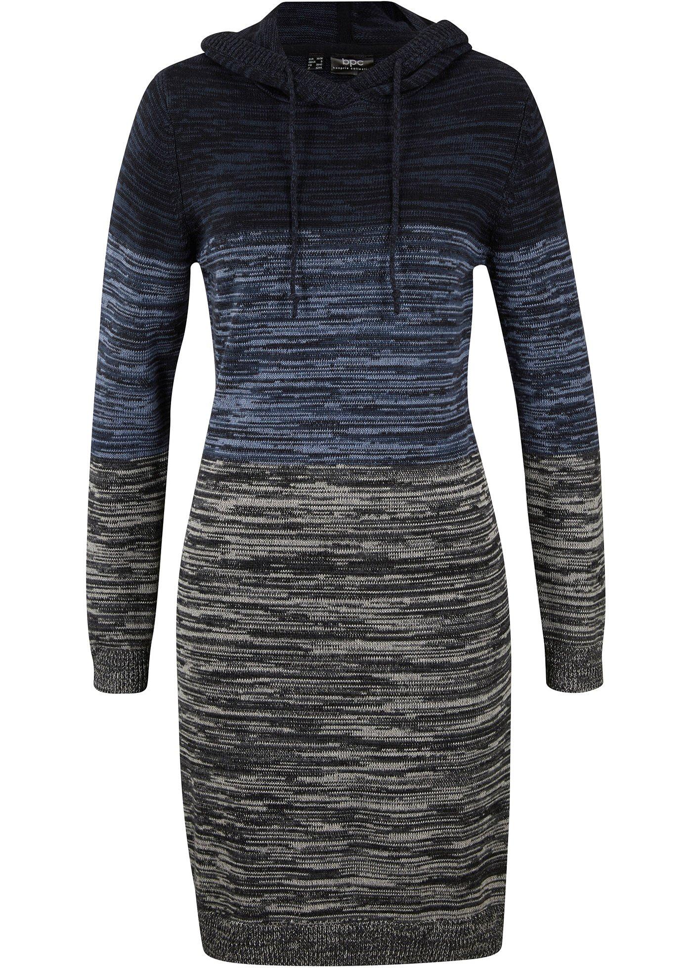 Robe en maille à capuche