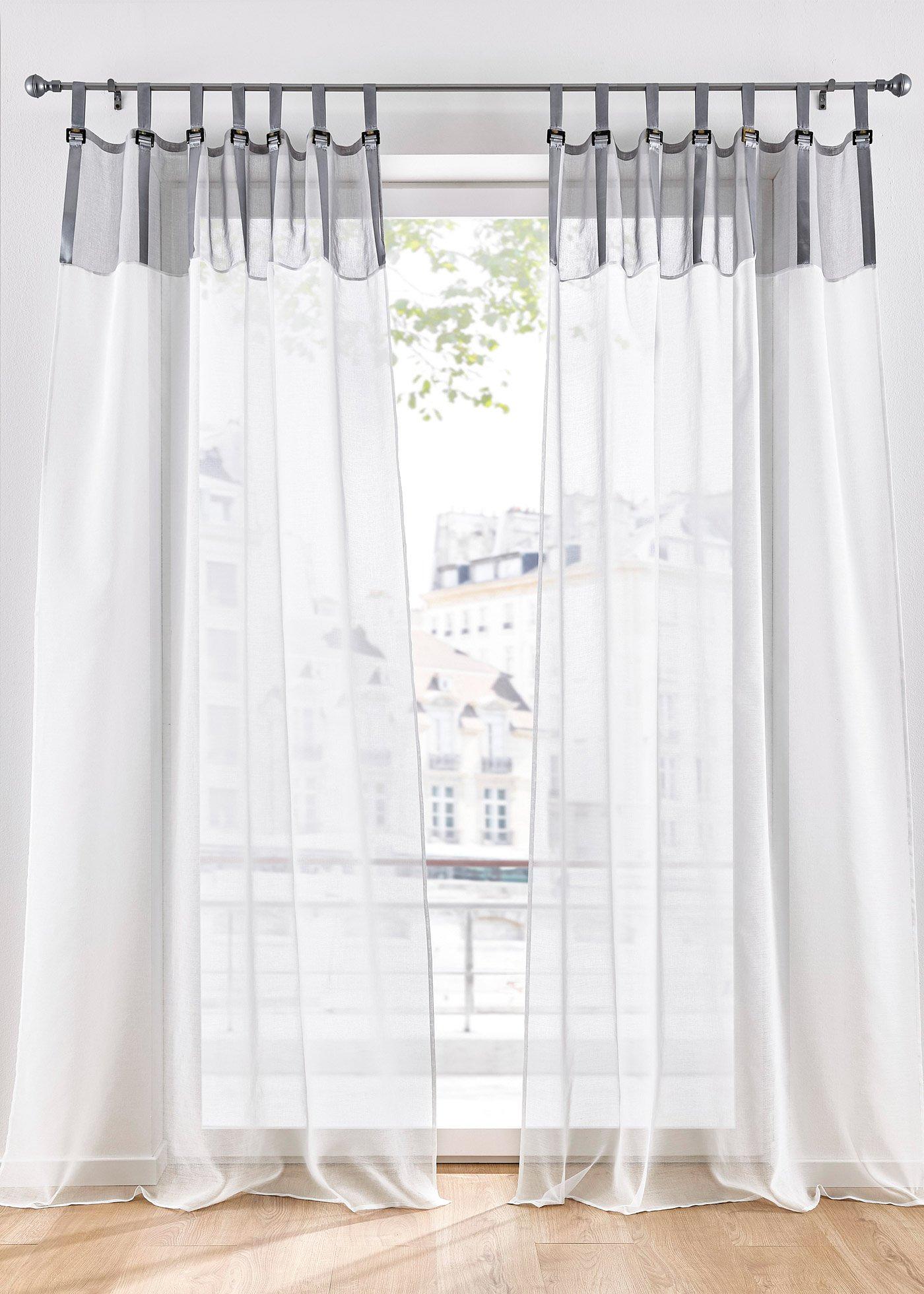 Voilage avec accessoires en synthétique (1 pce.)