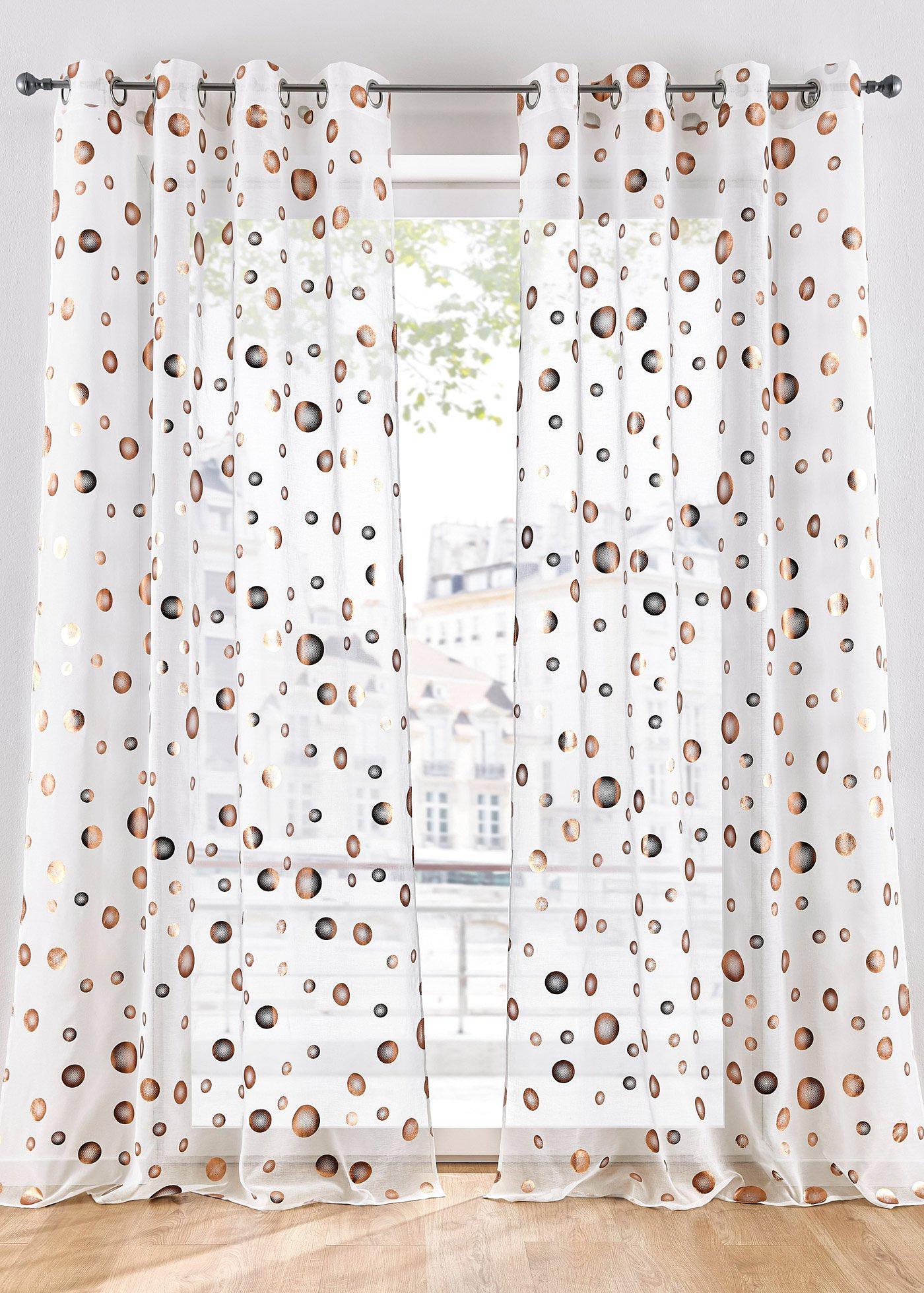 Voilage à imprimé brillant (1 pce.)