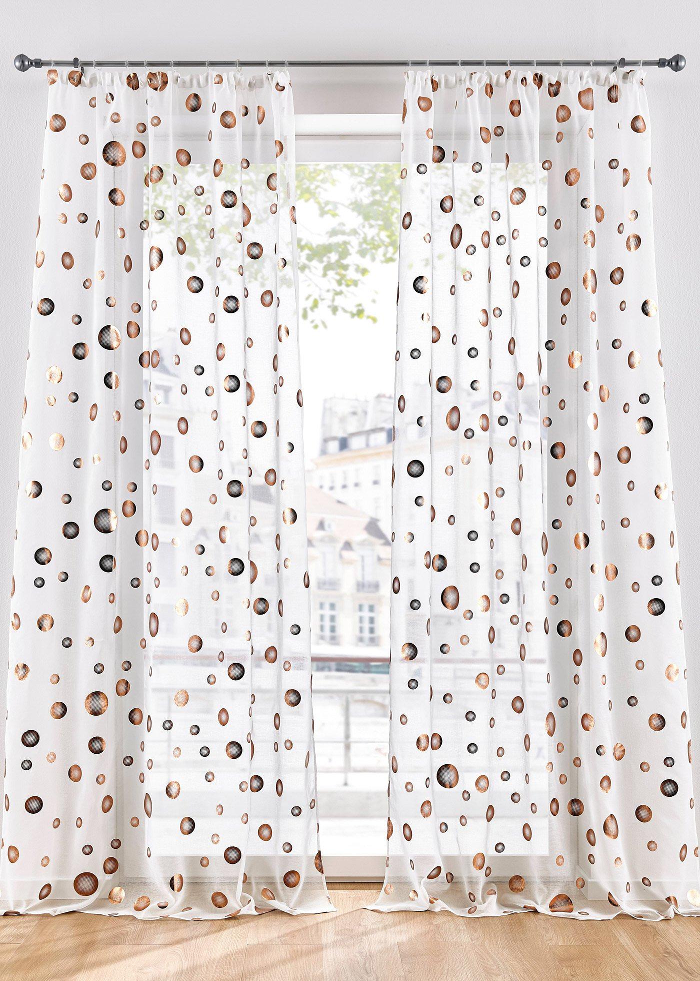 Voilage à imprimé brillant (1 pce.)