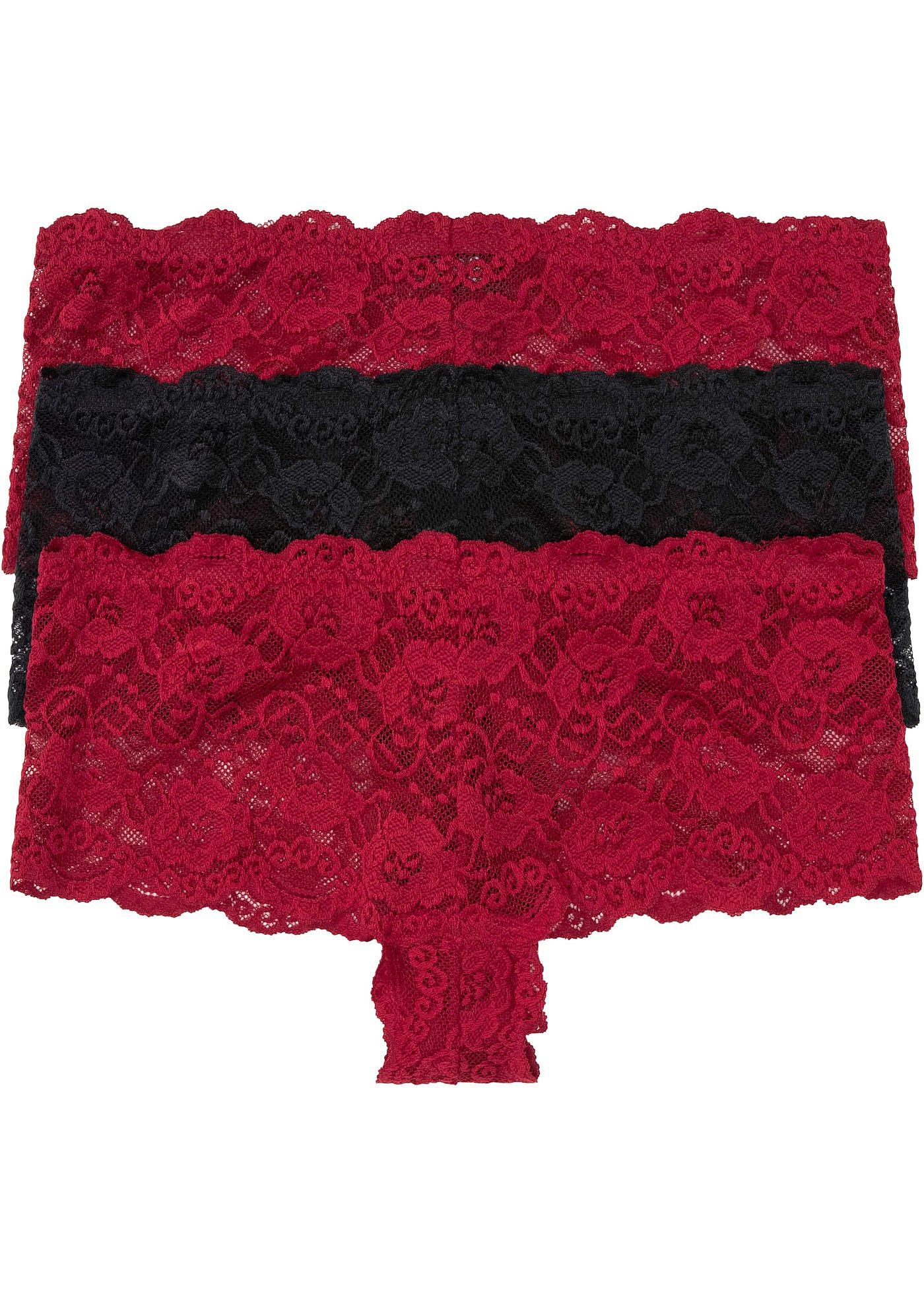 Lot de 3 shorties en dentelle (2+1)