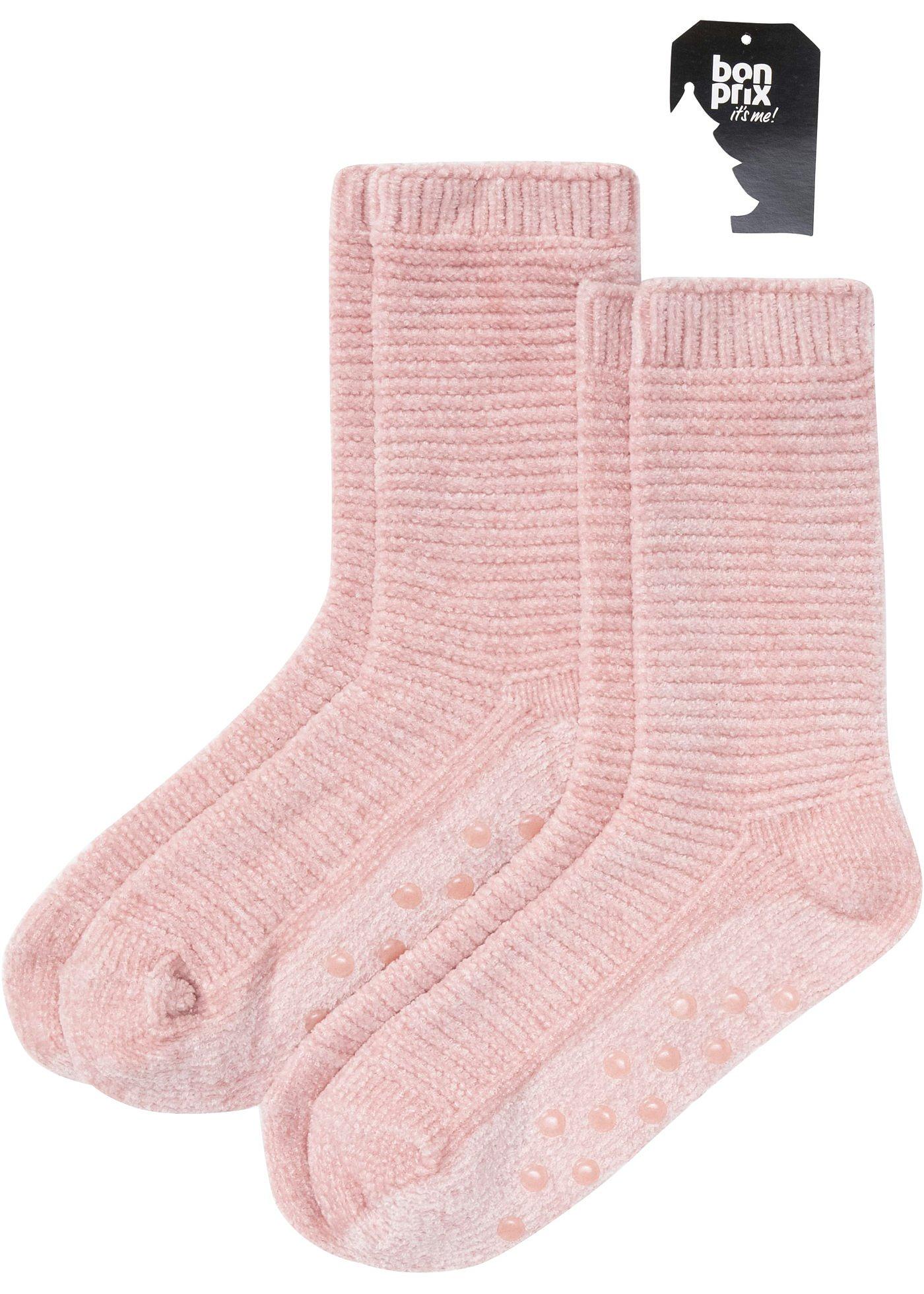 Lot de 2 paires de chaussettes douillettes en chenille avec carte cadeau