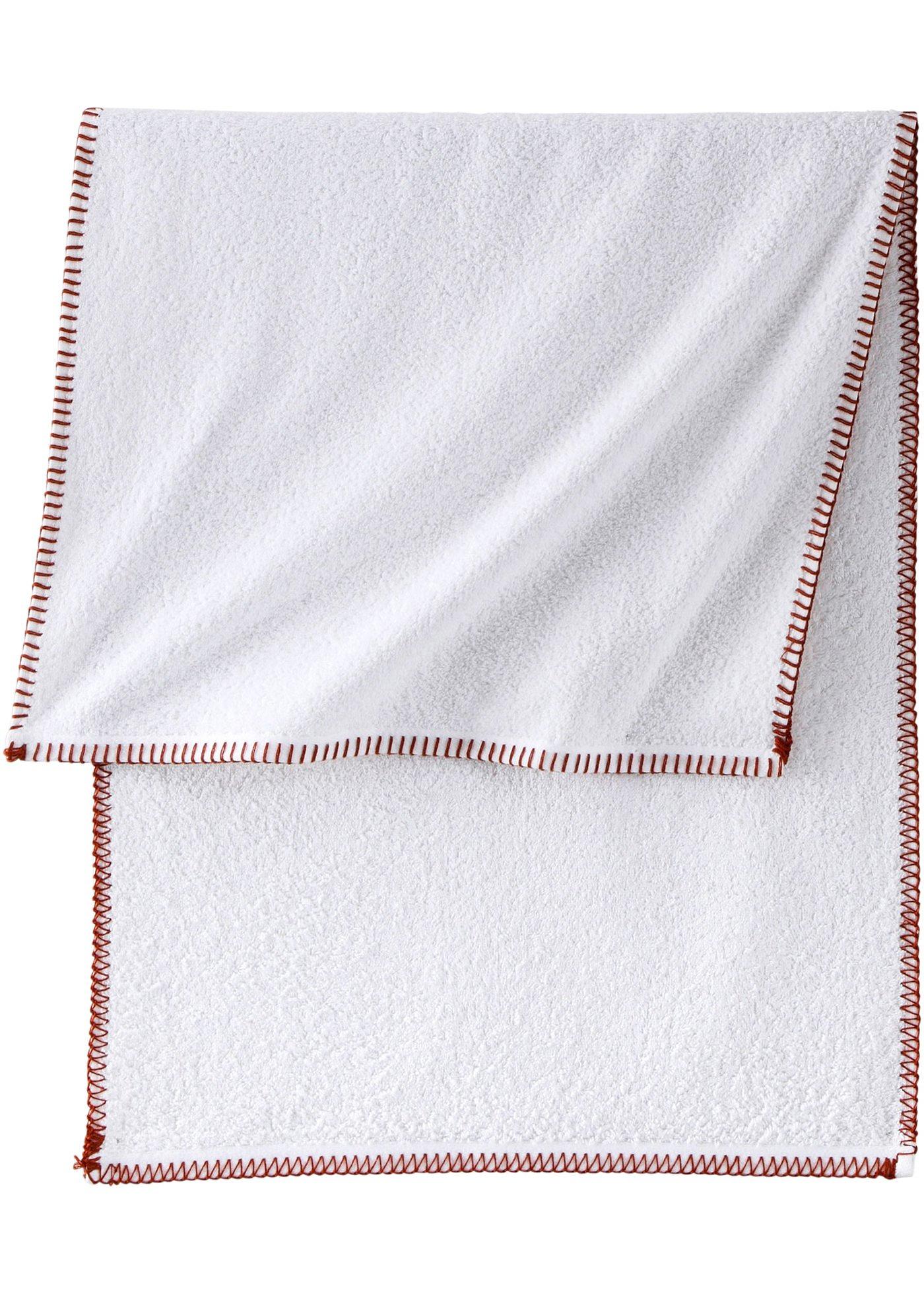 Serviette de toilette avec passepoil