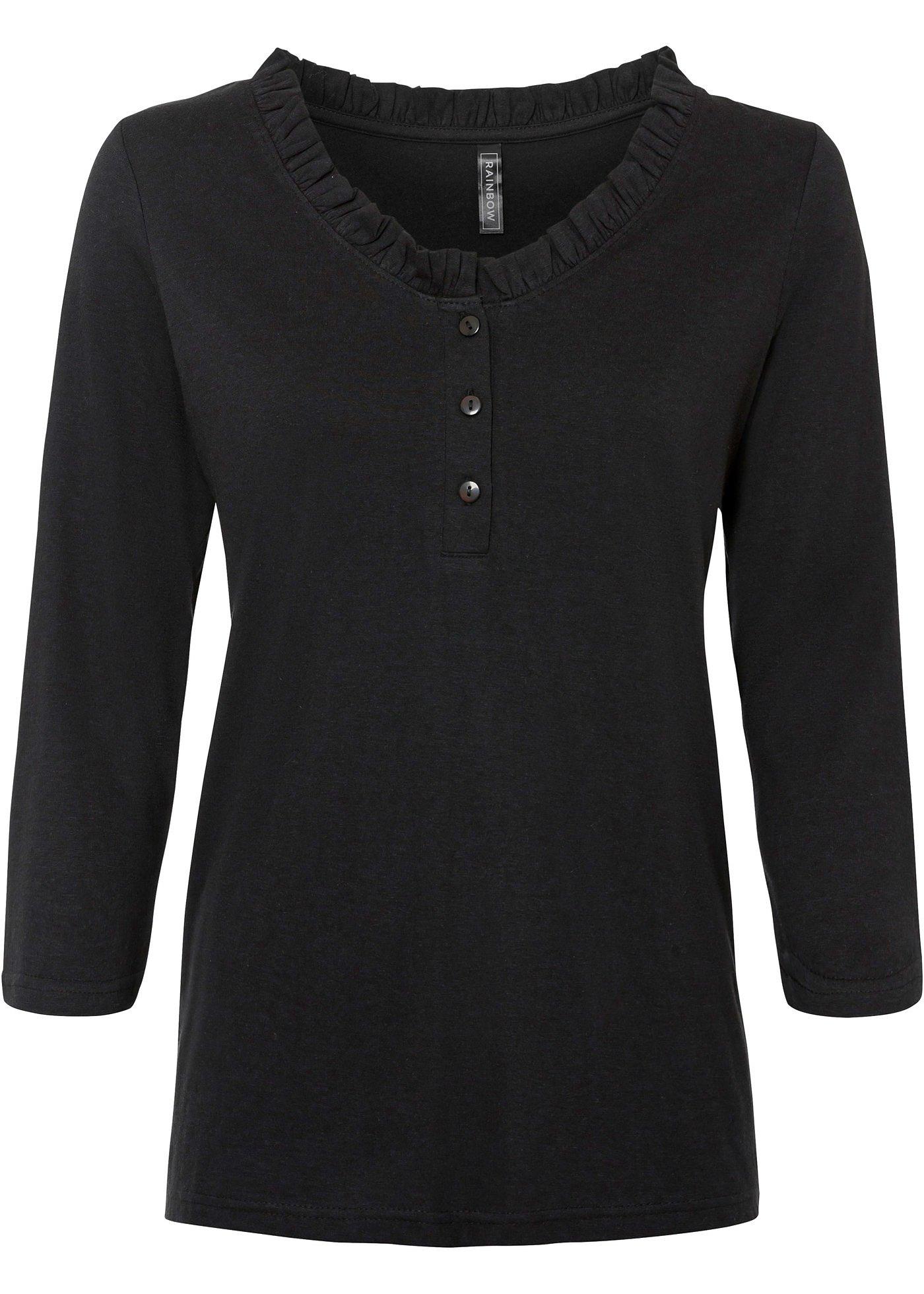 T-shirt avec patte de boutonnage