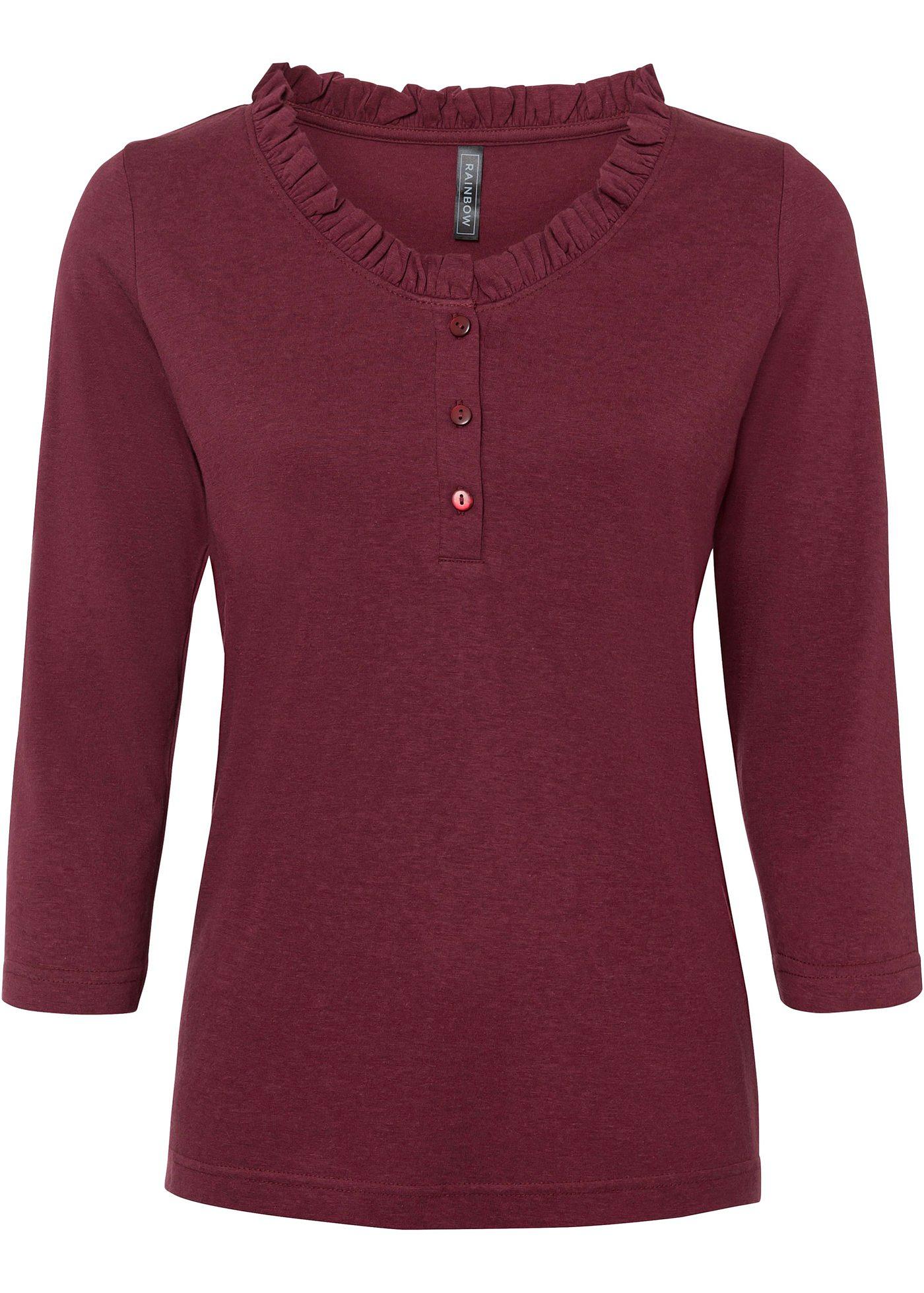 T-shirt avec patte de boutonnage