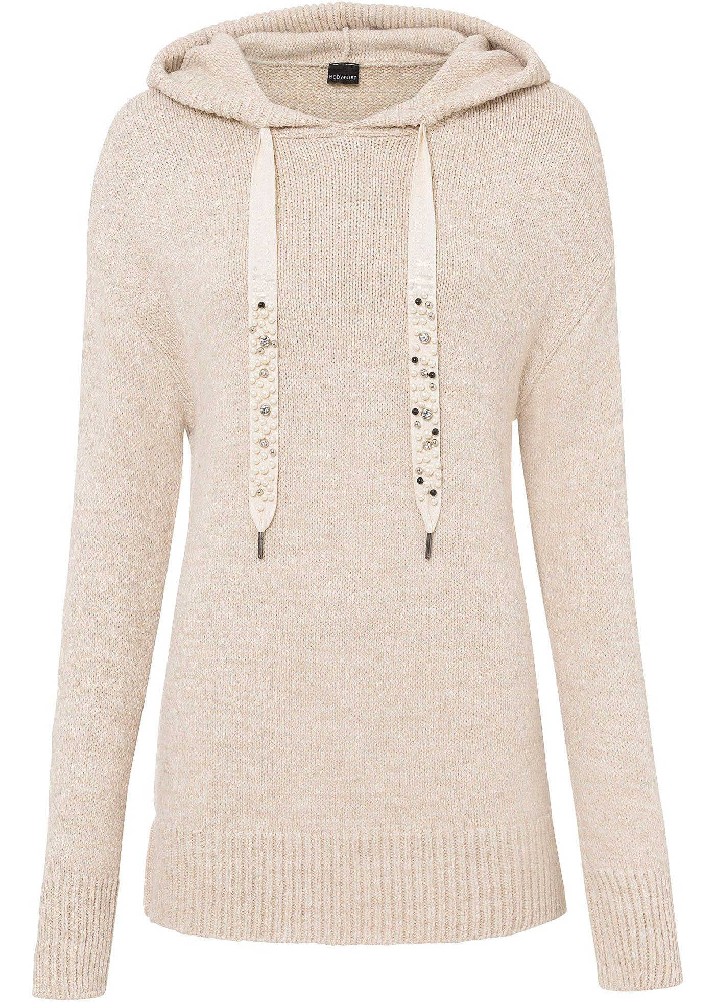 Pull en maille à capuche