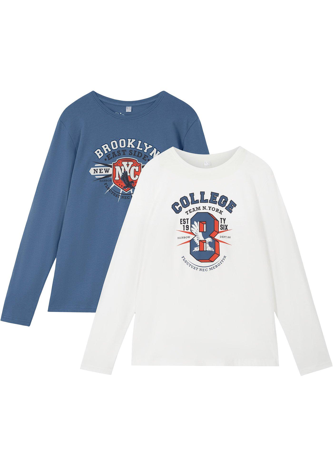 Lot de 2 T-shirts manches longues garçon