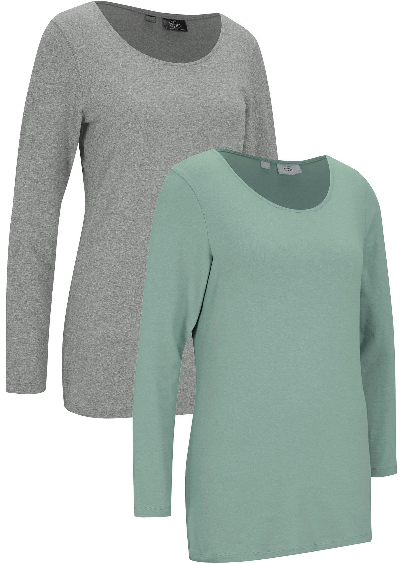 Lot de 2 T-shirts longs avec coton