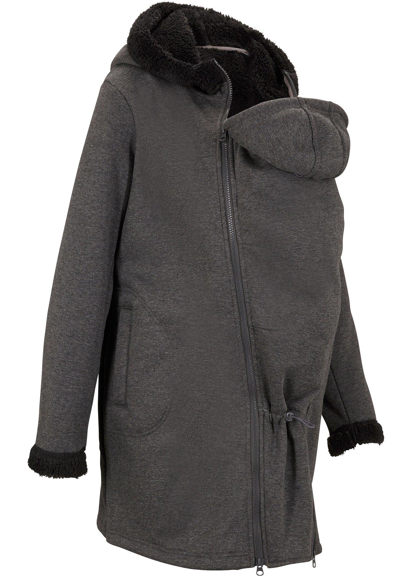Veste sweat-shirt de grossesse et de portage, doublure douillette
