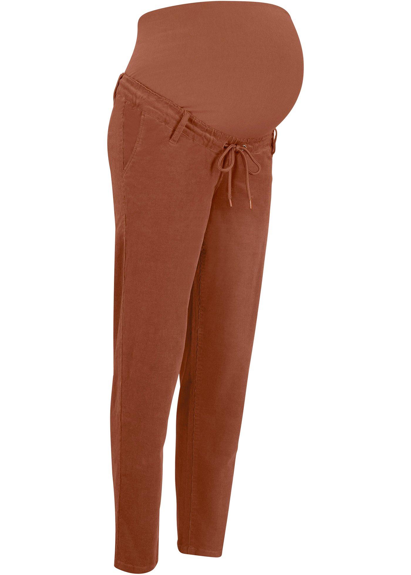 Pantalon de grossesse en velours côtelé, style jogging