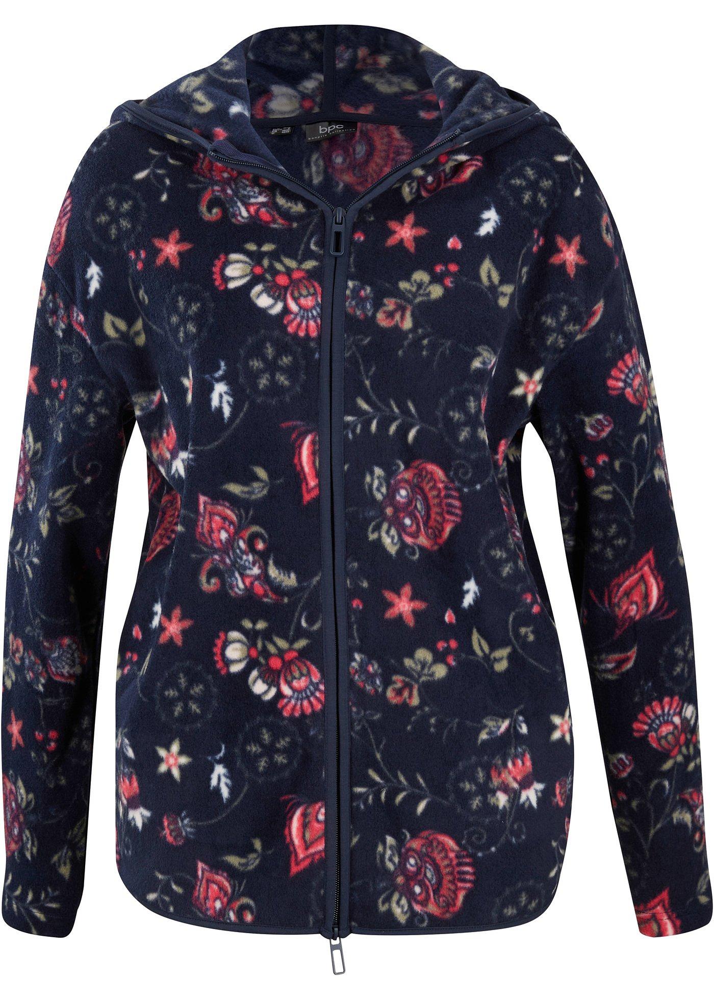 Veste polaire imprimée avec épaules légèrement descendues