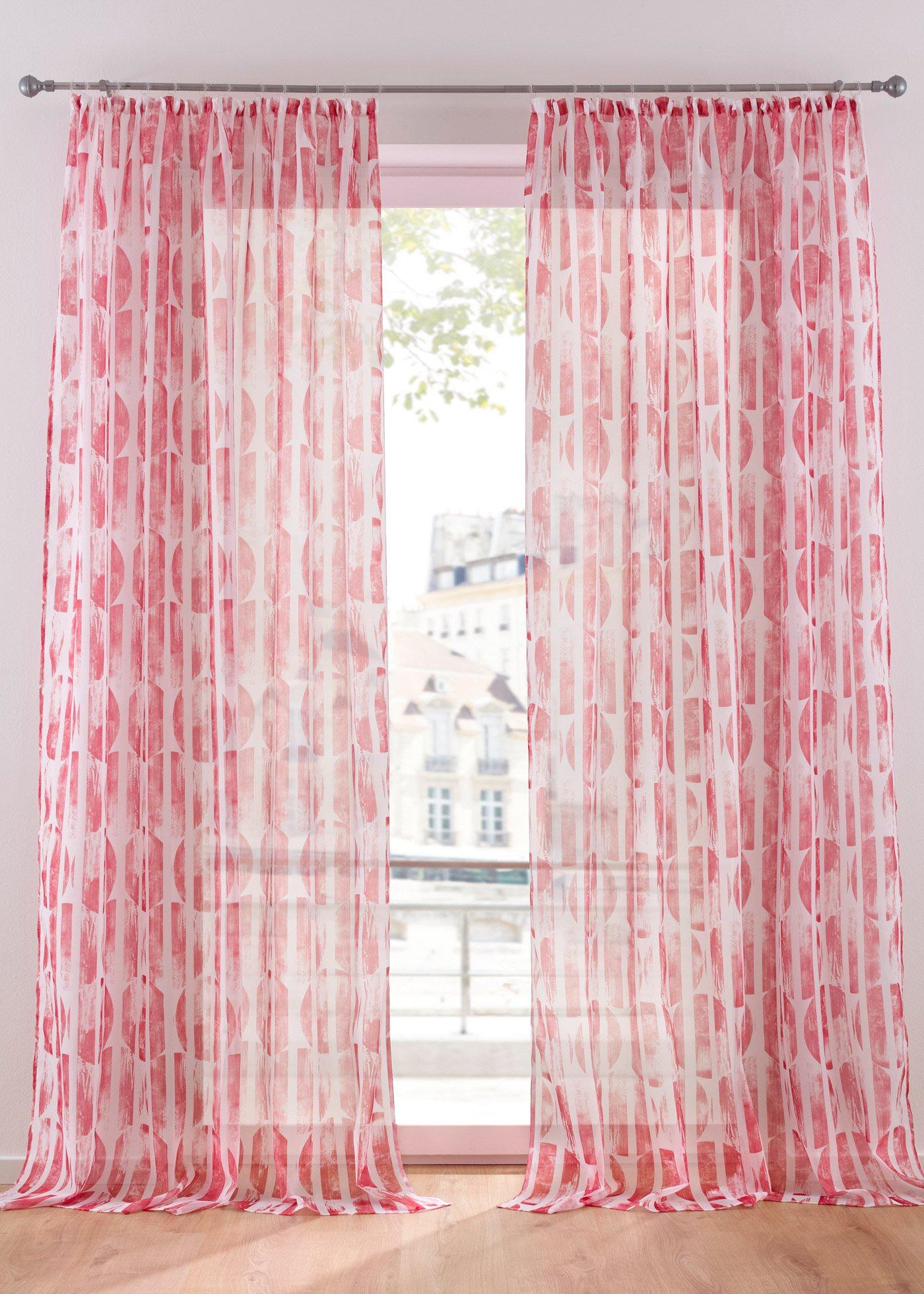 Voilage à imprimé graphique (1 pce.)