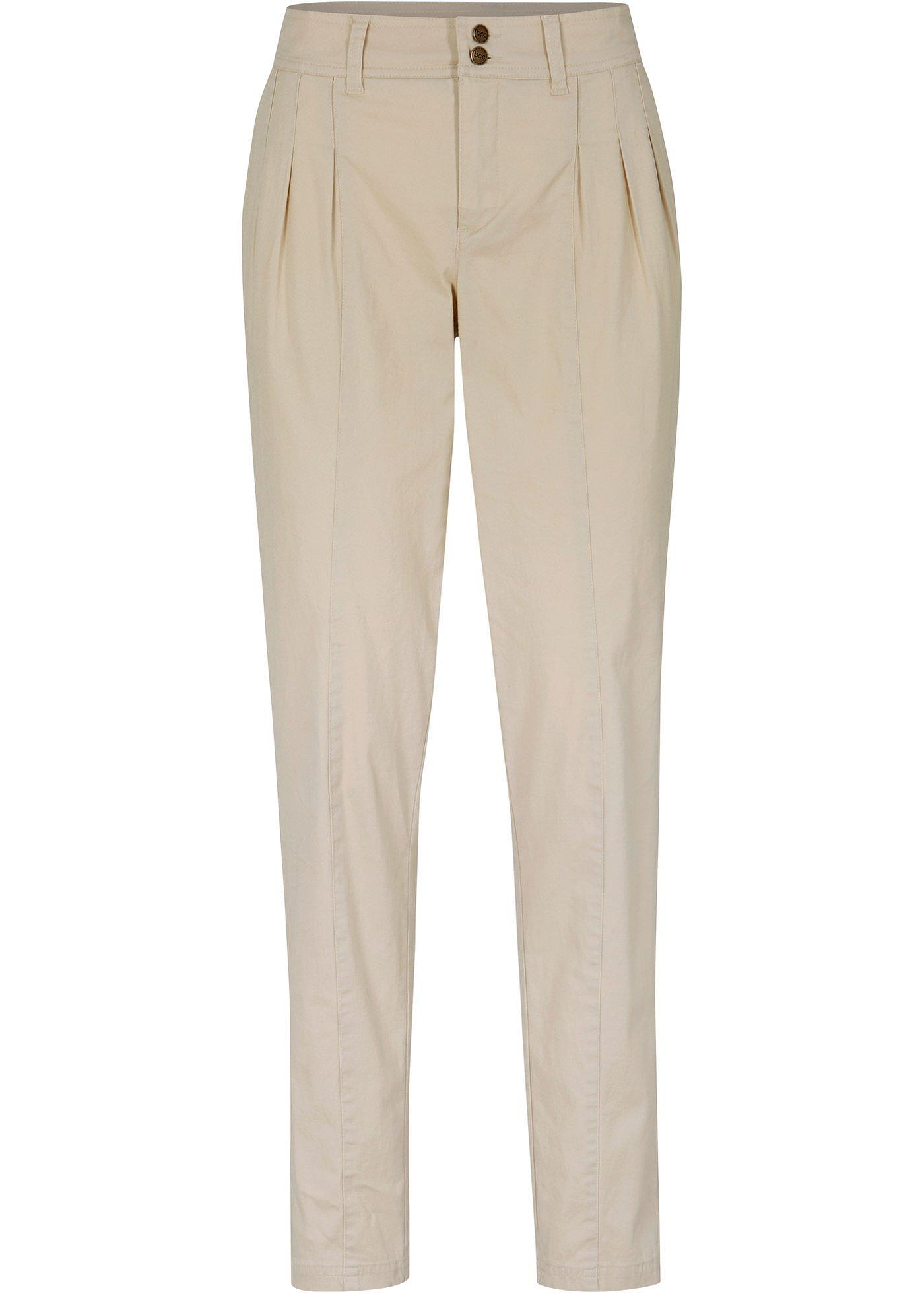 Pantalon chino avec plis décoratifs