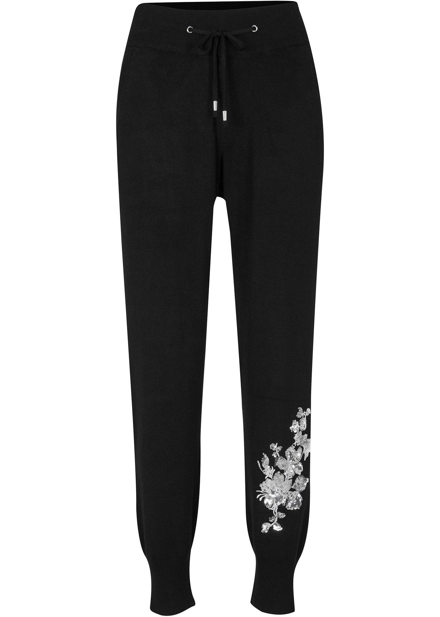 Pantalon en maille avec paillettes
