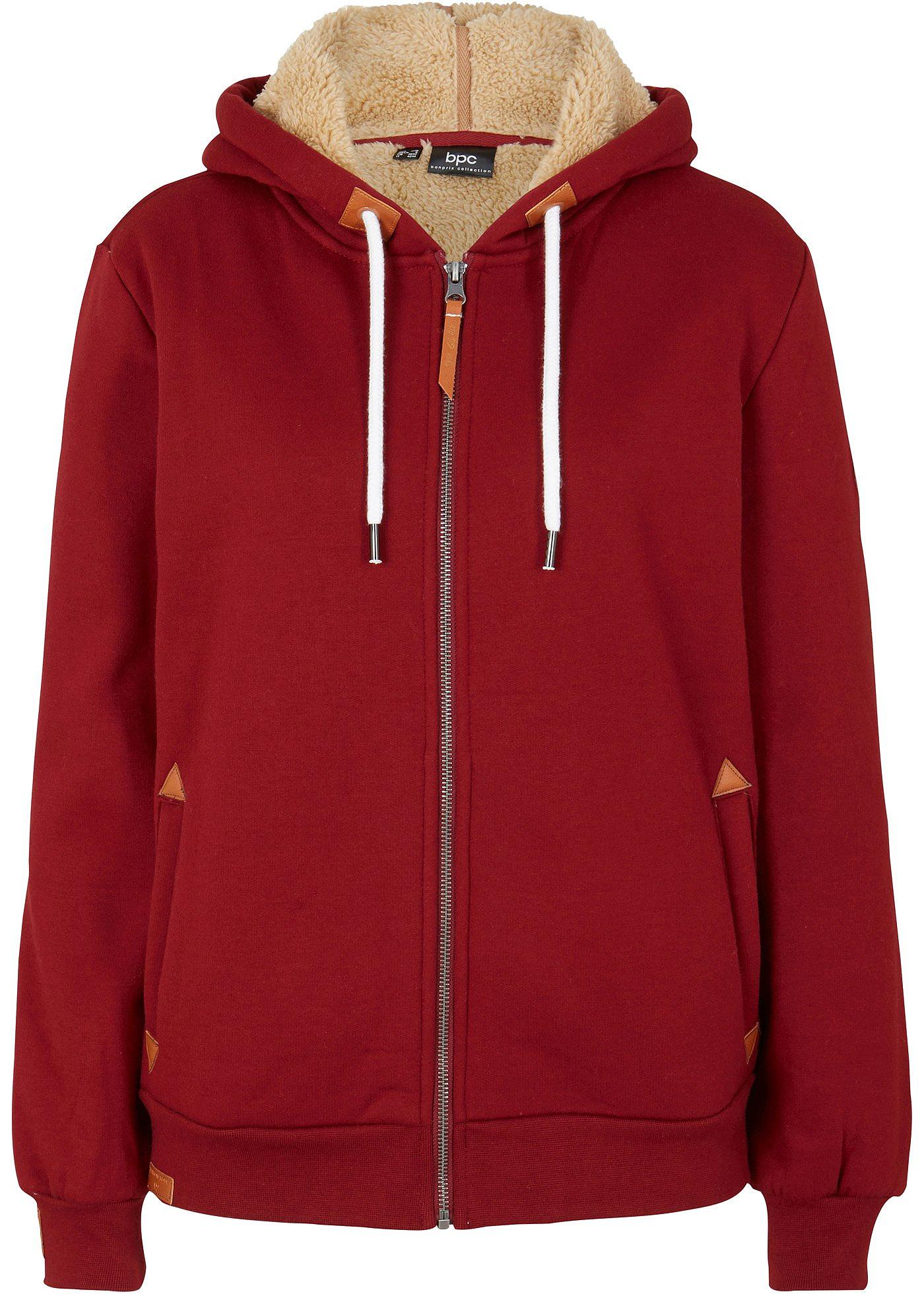 Gilet sweat avec doublure peluche