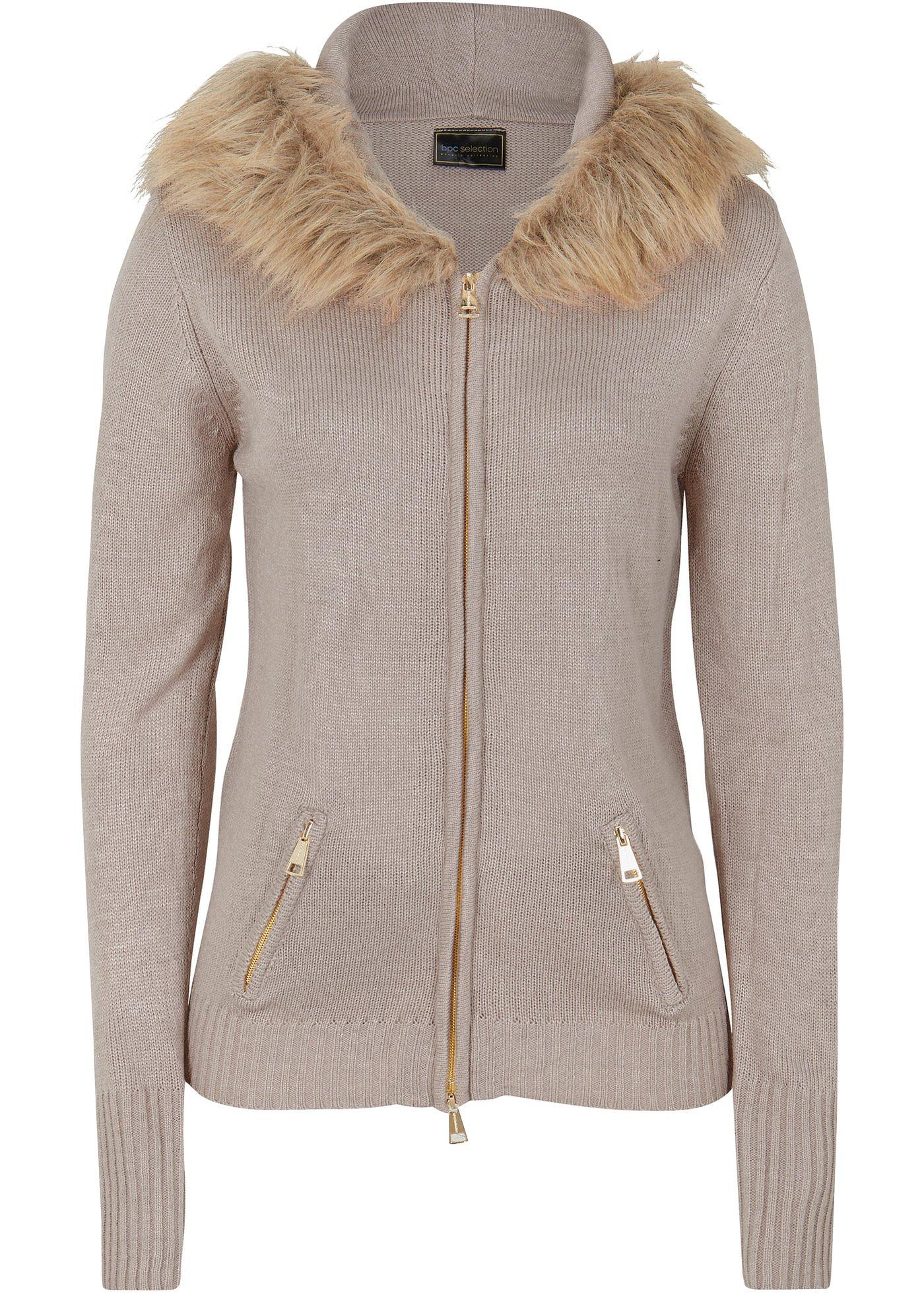 Gilet en maille avec synthétique imitation fourrure