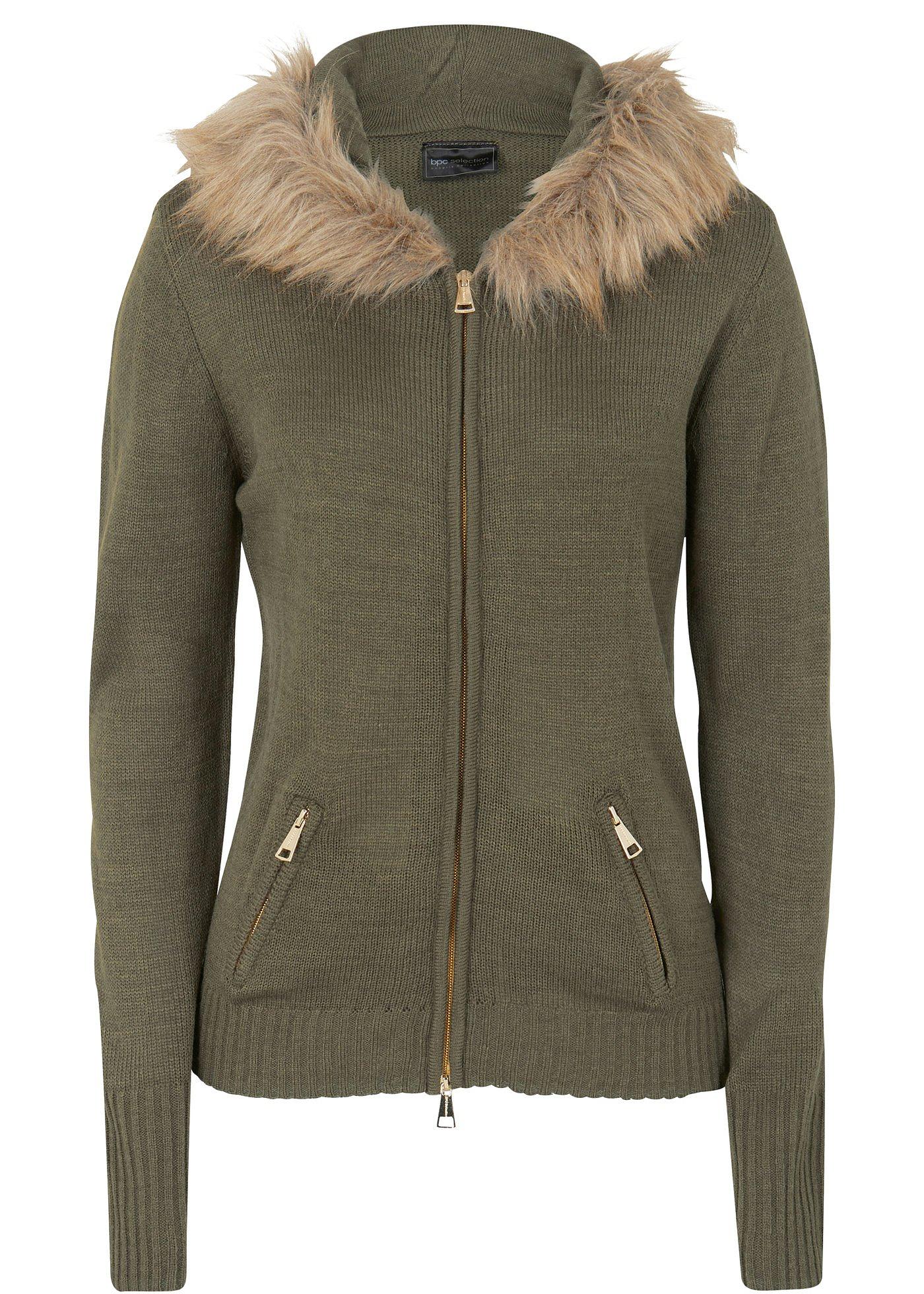 Gilet en maille avec synthétique imitation fourrure