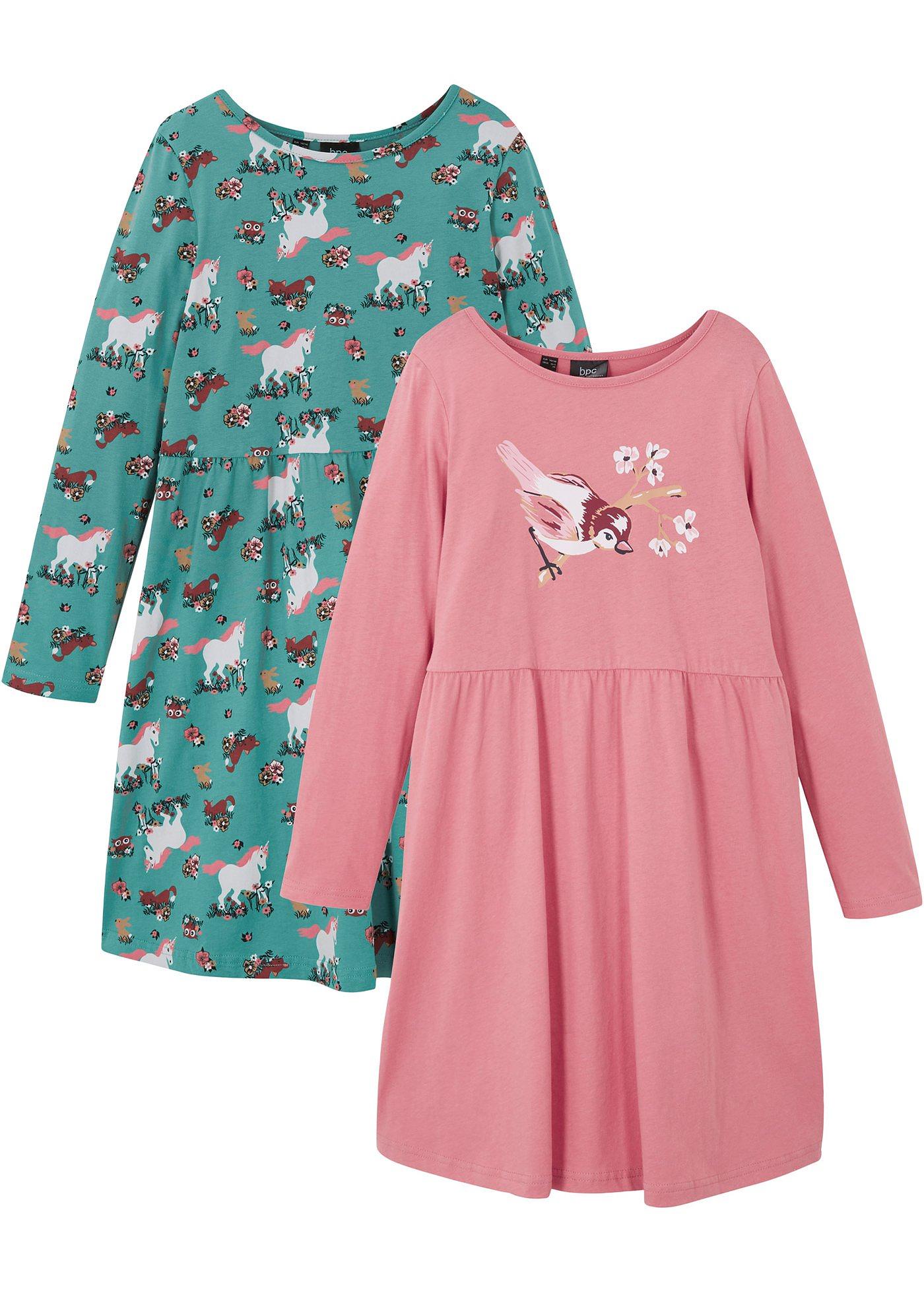 Lot de 2 robes en jersey filles en coton