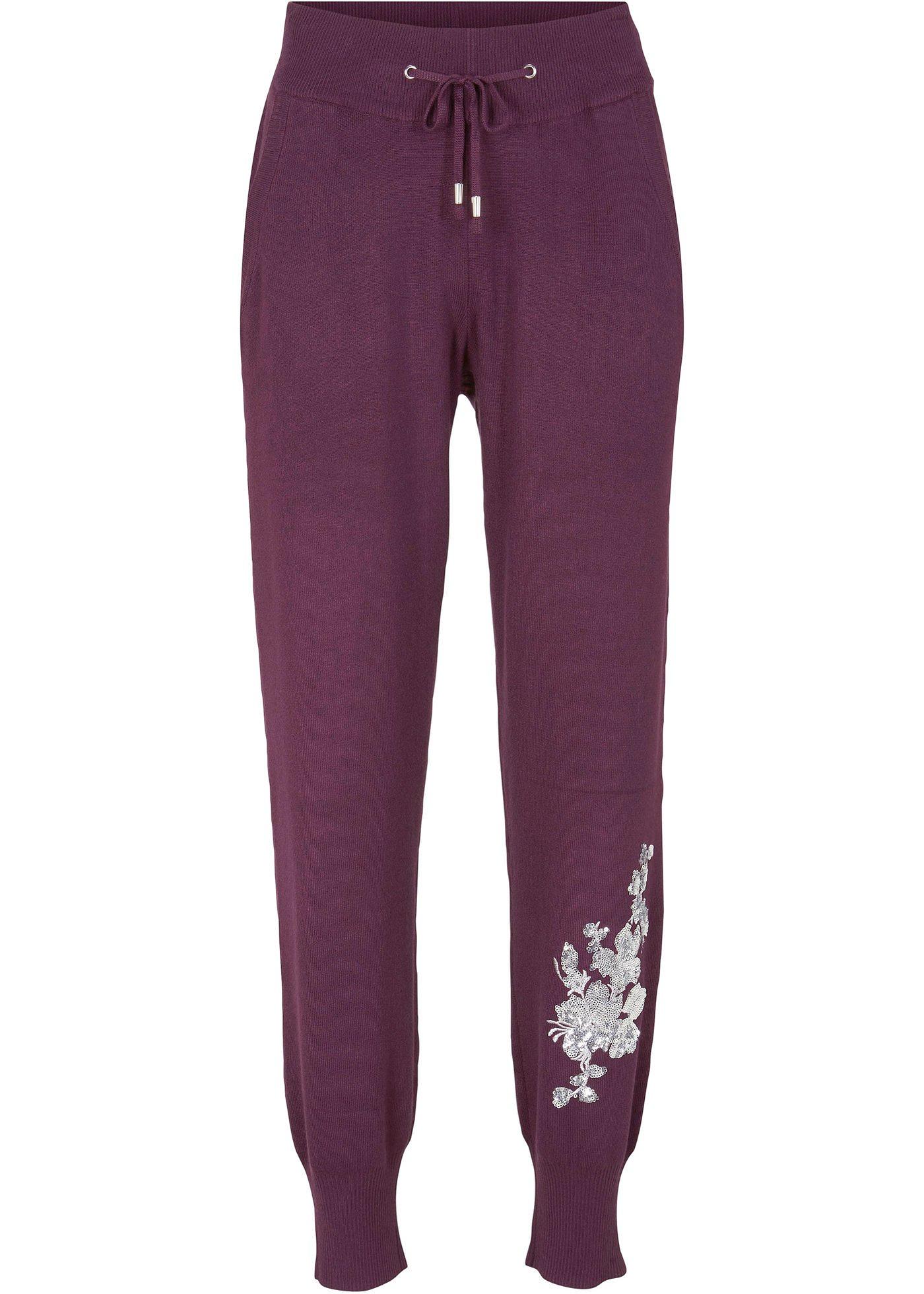 Pantalon en maille avec paillettes