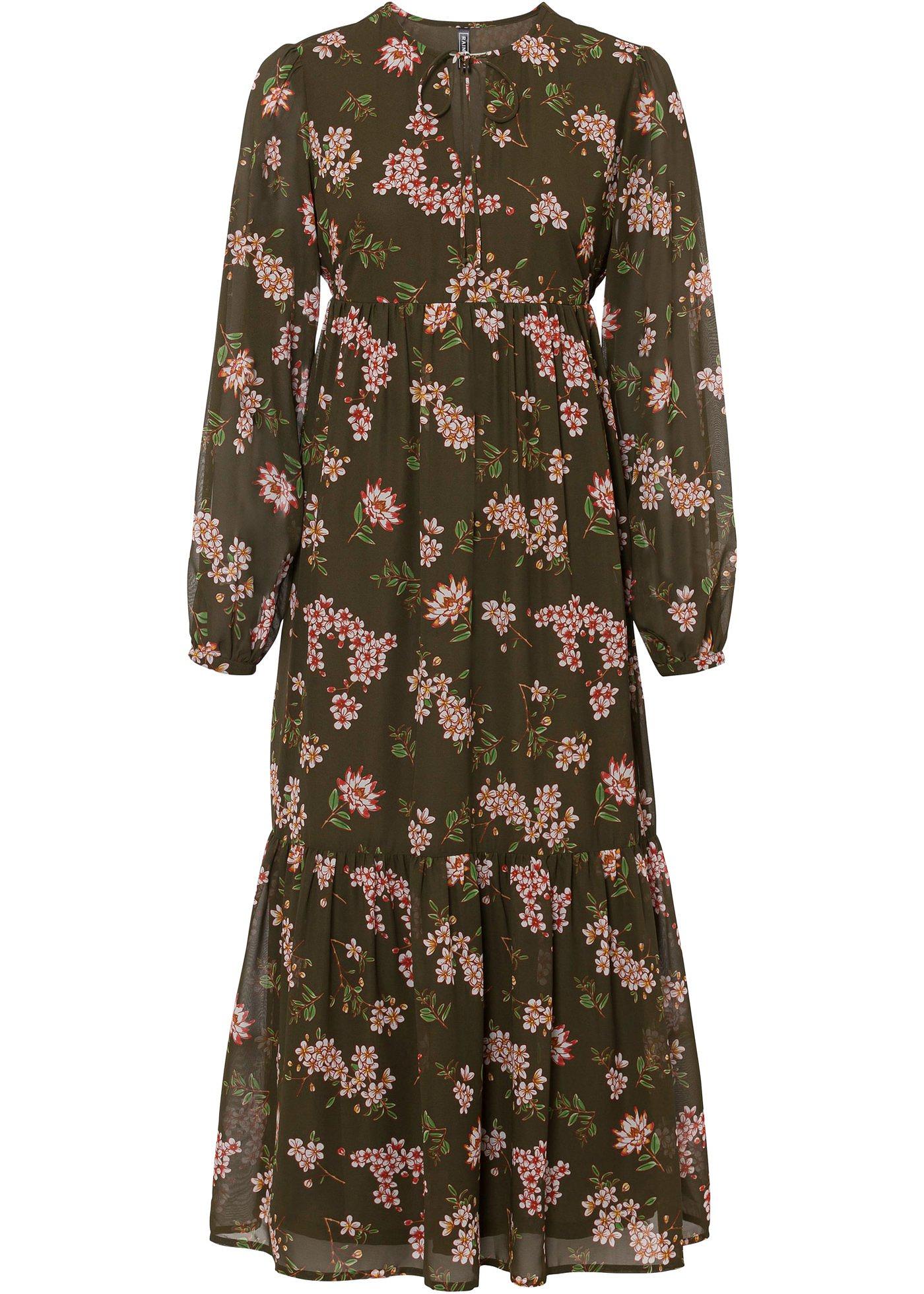 Robe longue avec polyester recyclé