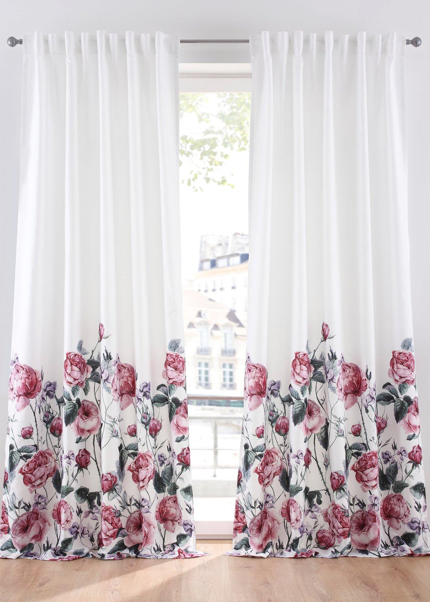 Panneau en microfibre avec fleurs (1 pce.)