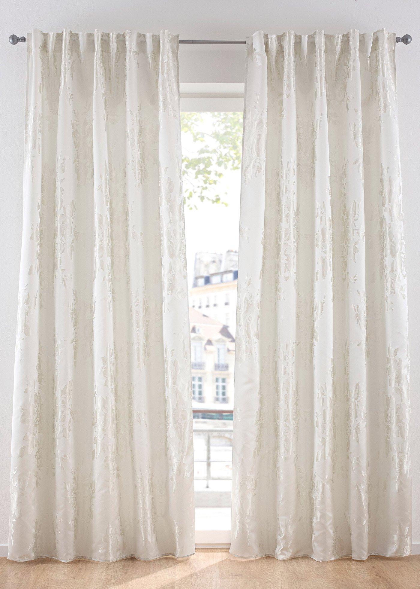 Panneau jacquard à motif roses (1 pce.)