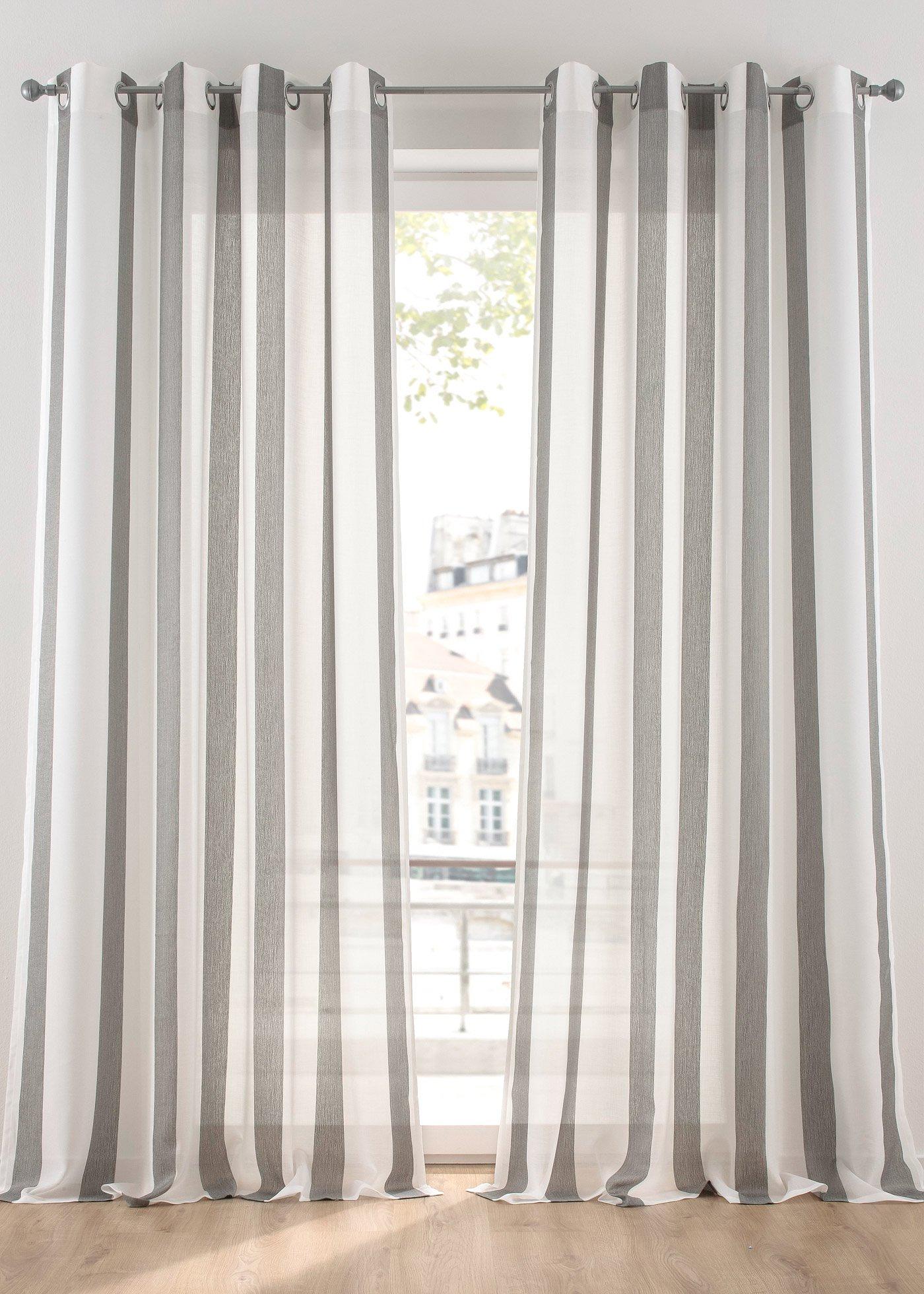 Voilage à rayures (1 pce.)