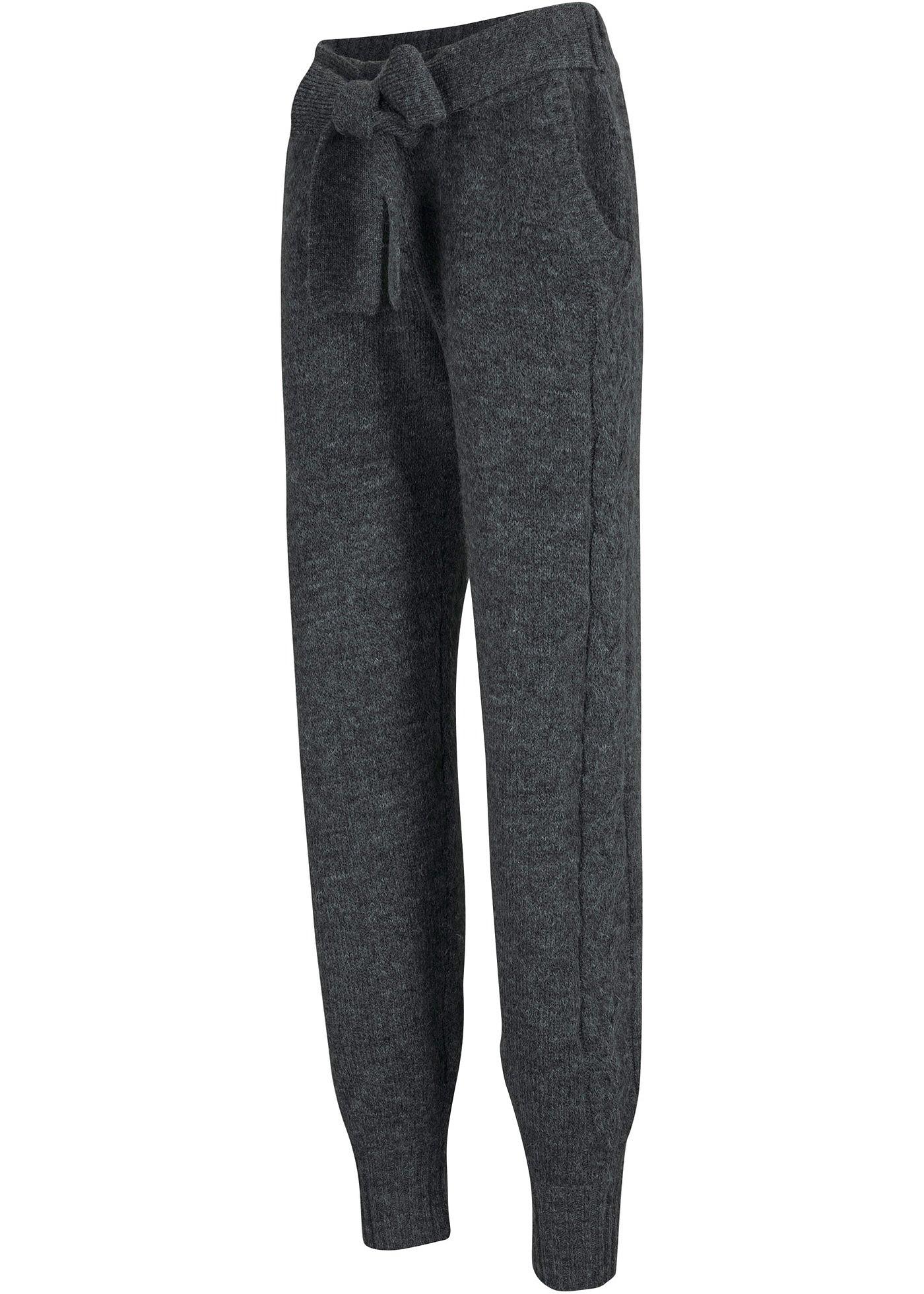 Pantalon en maille avec motif torsadé